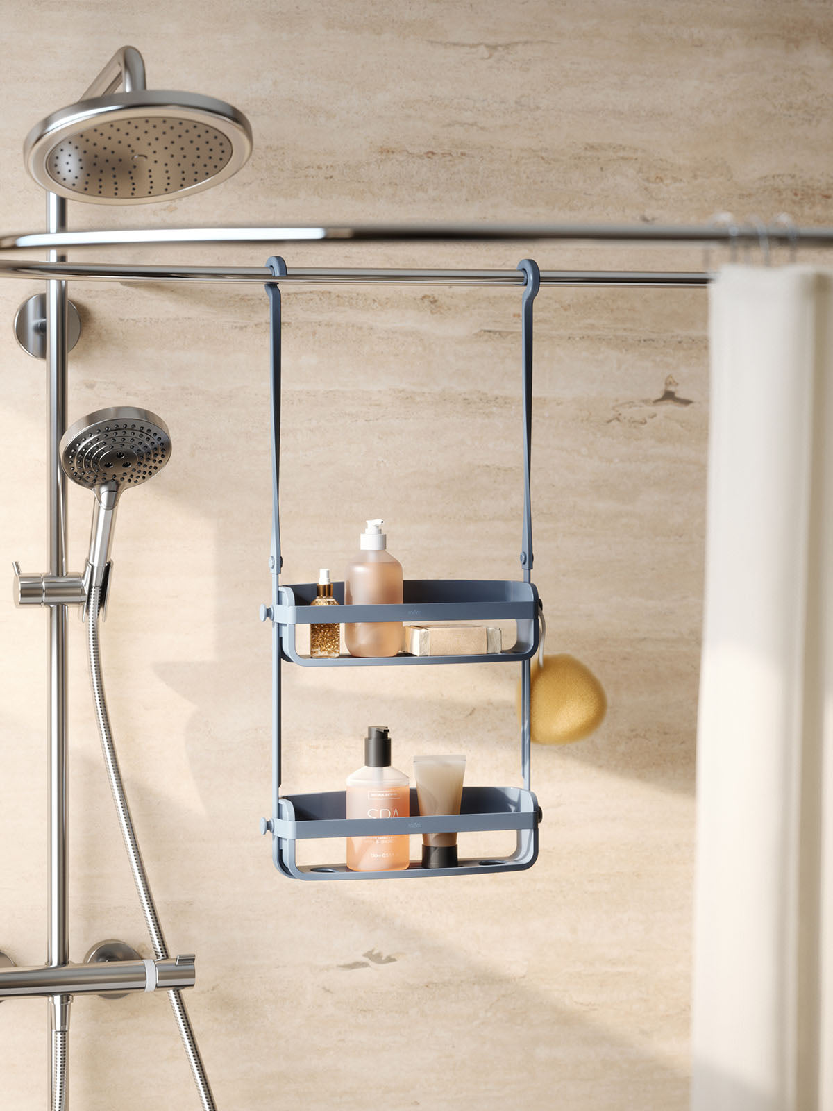 Umbra Flex Shower Caddy - Slate Blue