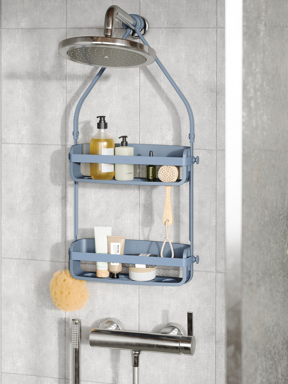 Umbra Flex Shower Caddy - Slate Blue
