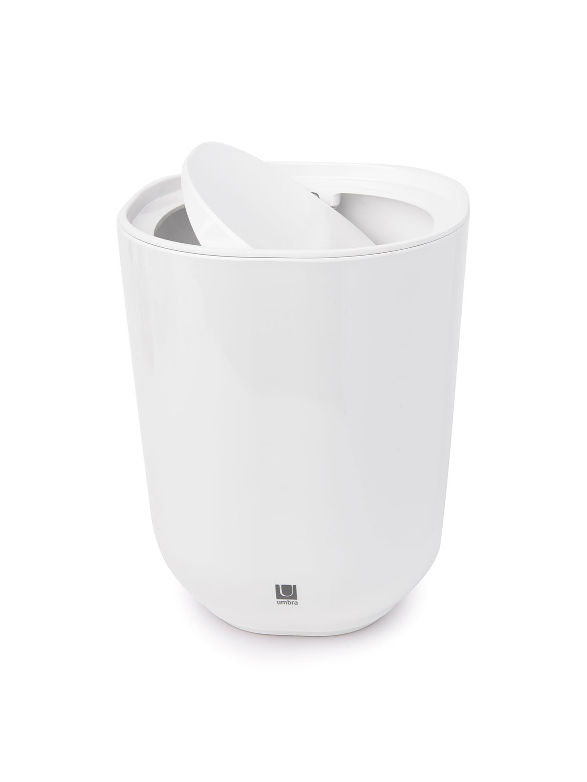 Umbra Step Waste Can With Lid - White