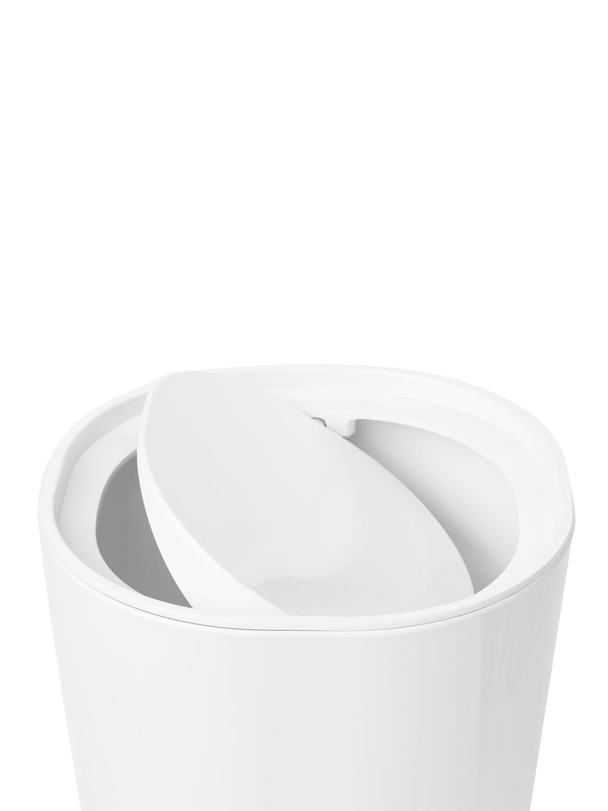 Umbra Step Waste Can With Lid - White