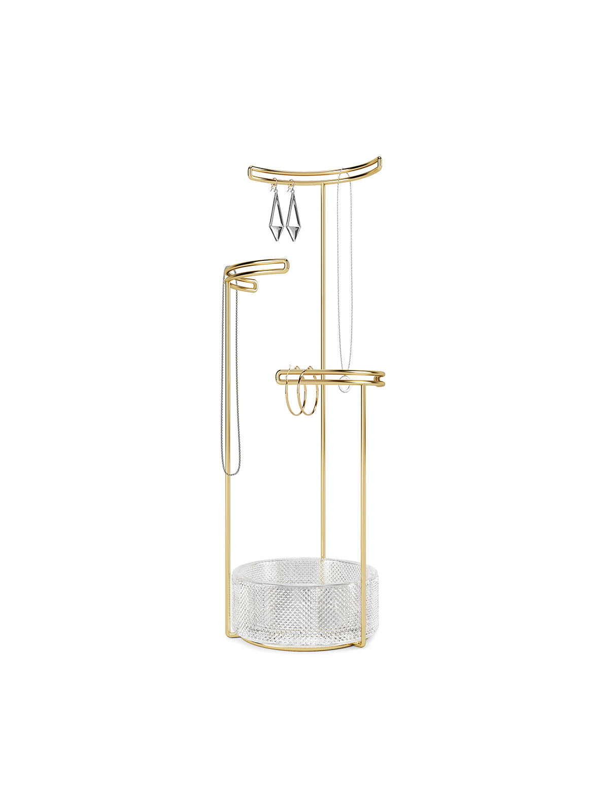 Umbra Tesora Jewelry Stand - Clear/Brass