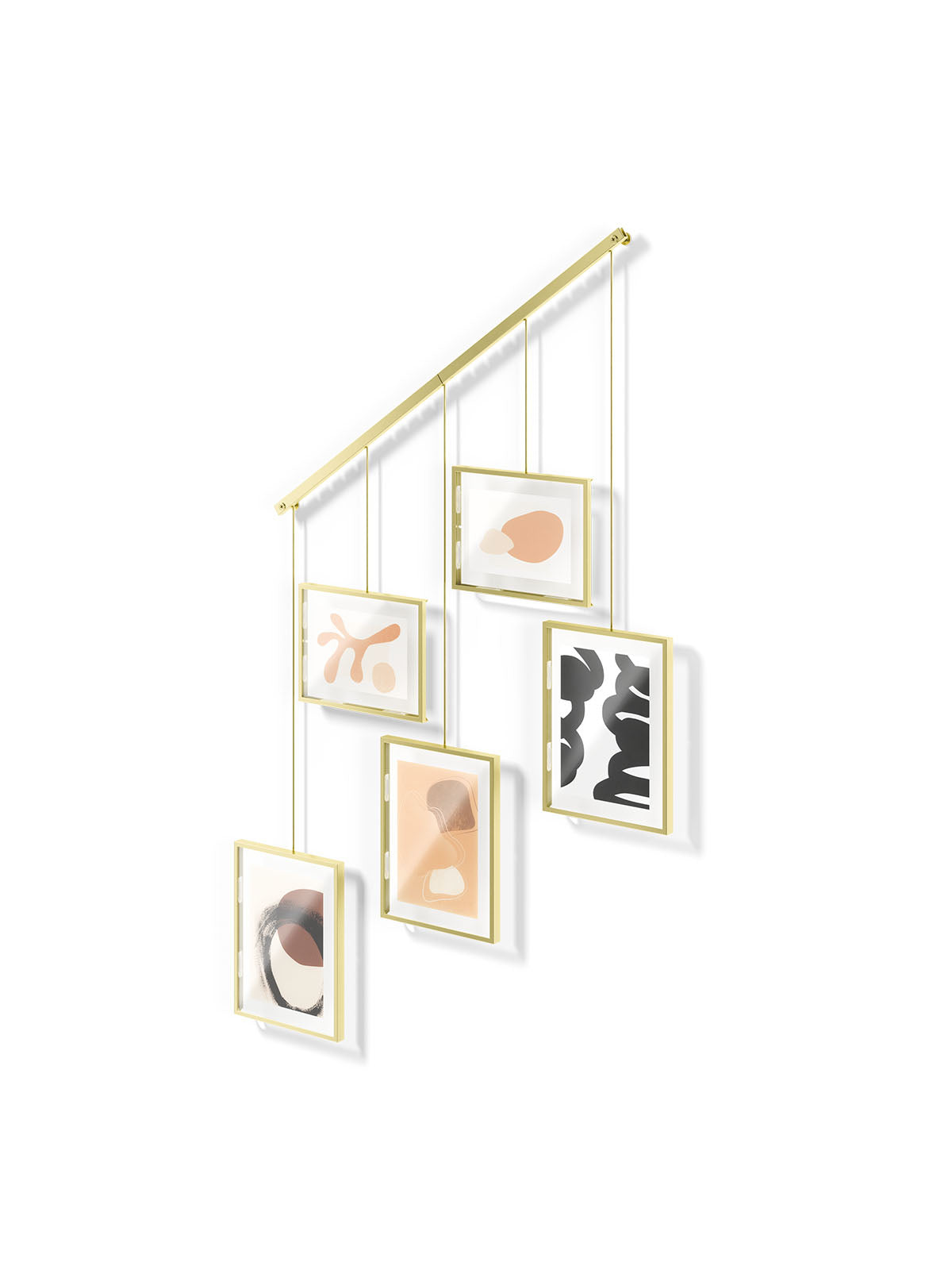 Umbra Exhibit Wall Picture Frame - Set of 5 Matt Brass