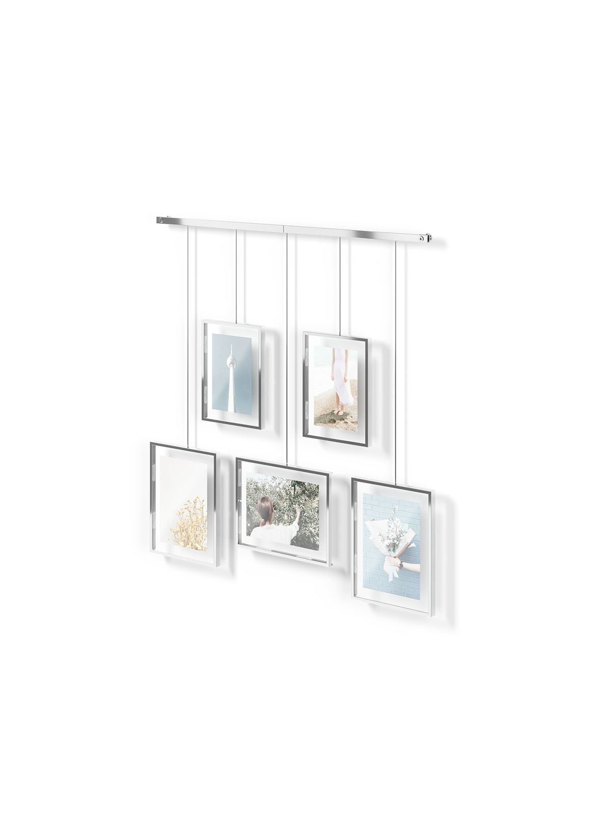 Umbra Exhibit Wall Picture Frame - Set of 5 Chrome
