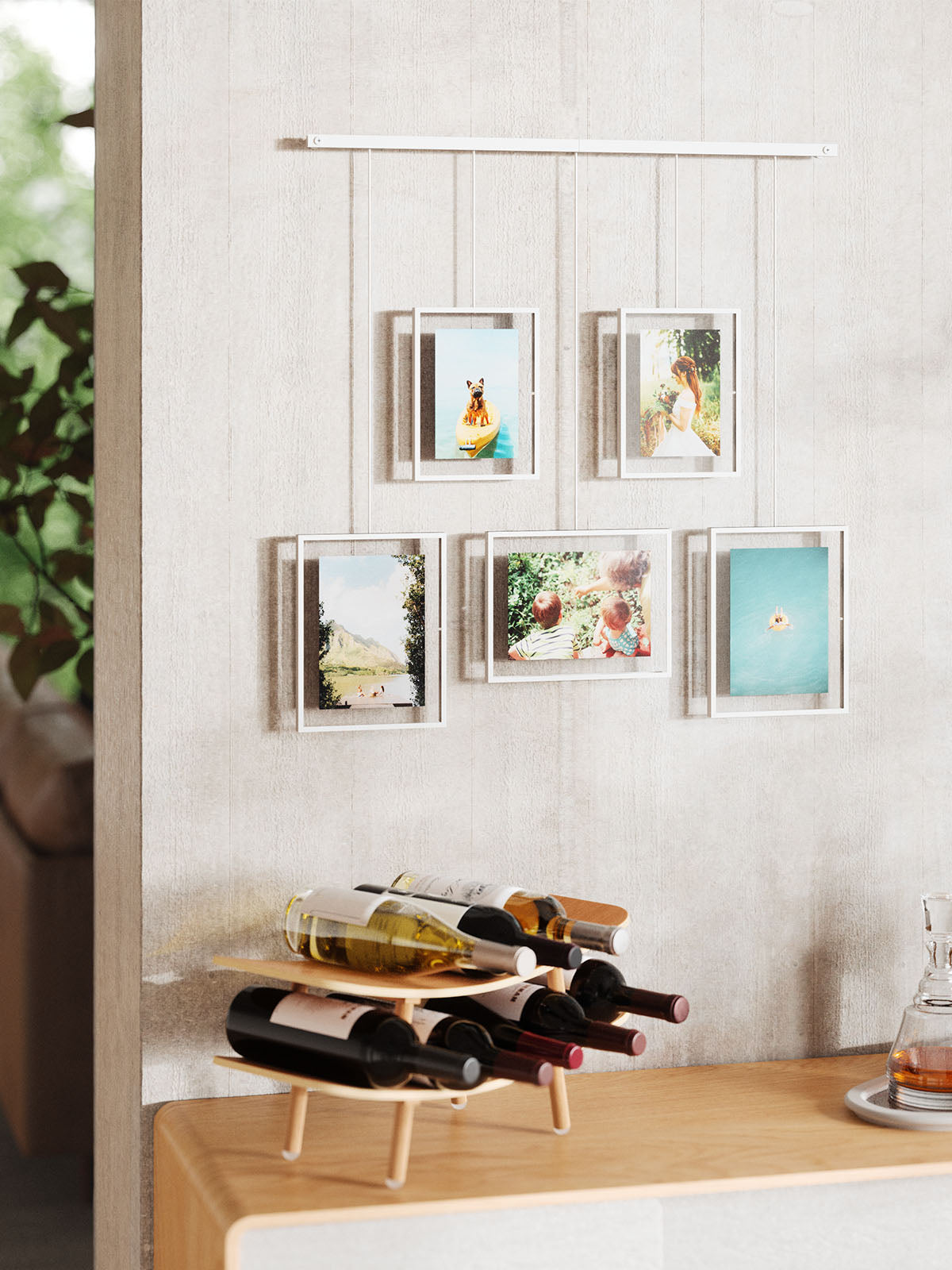 Umbra Exhibit Wall Picture Frame - Set of 5 White