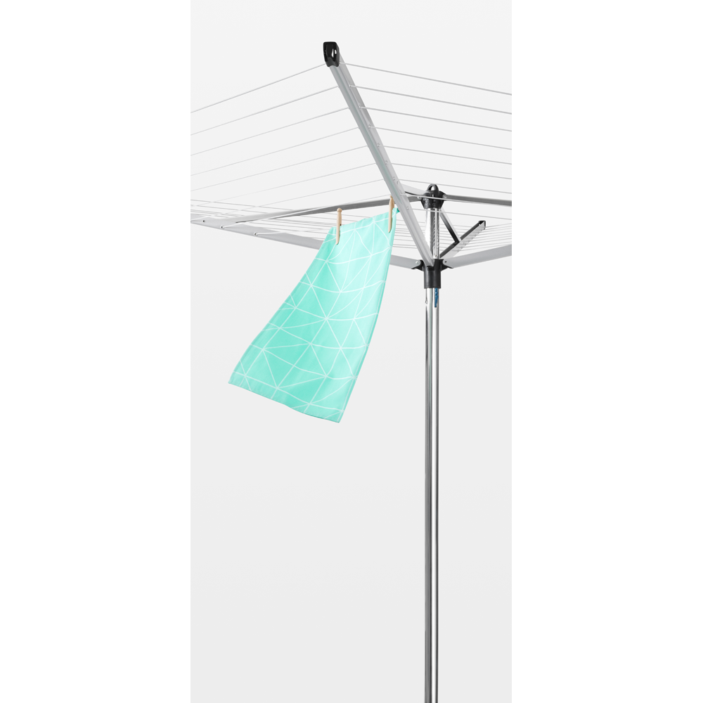 Brabantia Topspinner Clothesline with Metal Ground Spike - 60m Metallic Grey