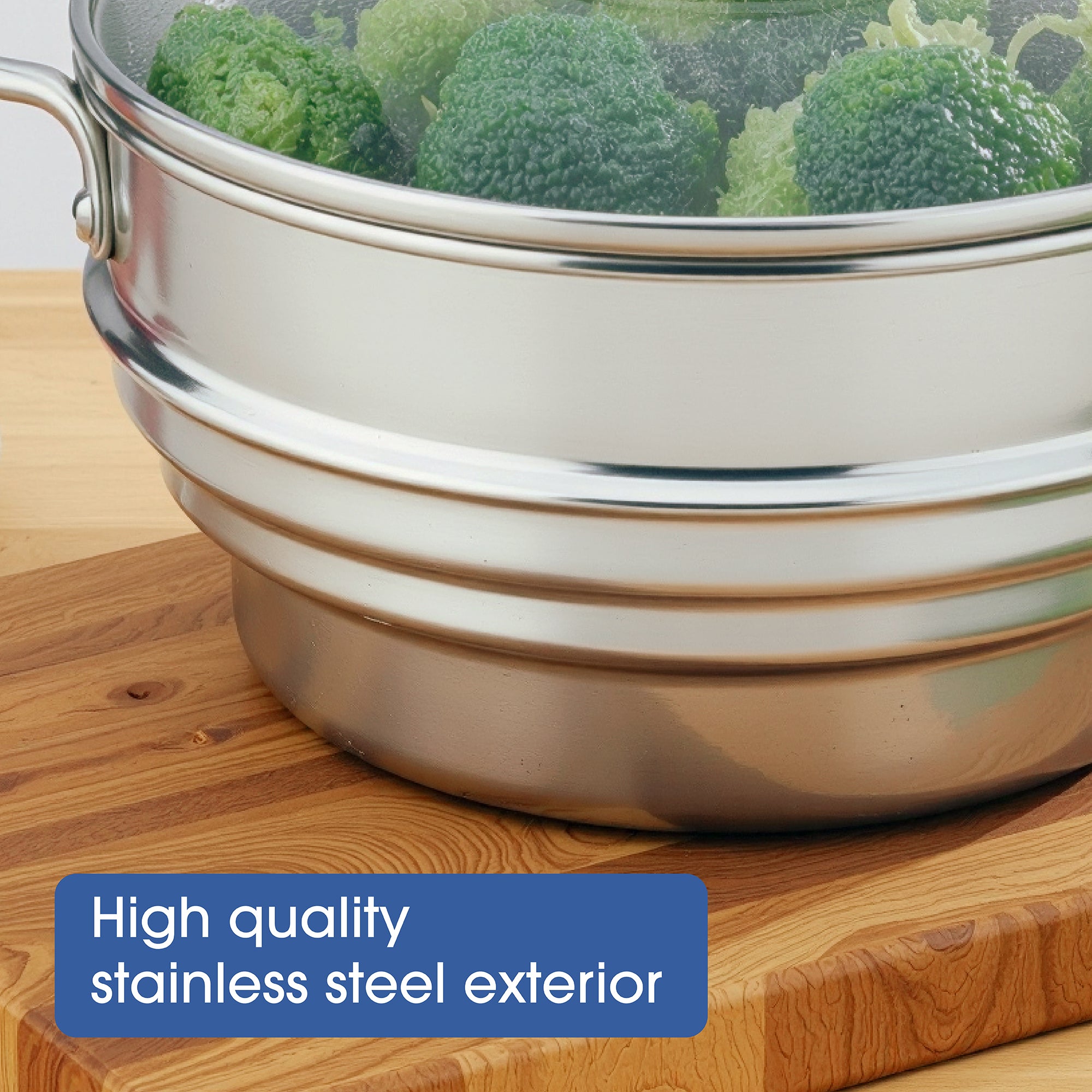Raco Steel Essentials - 16/18/20cm Universal Steamer with Lid