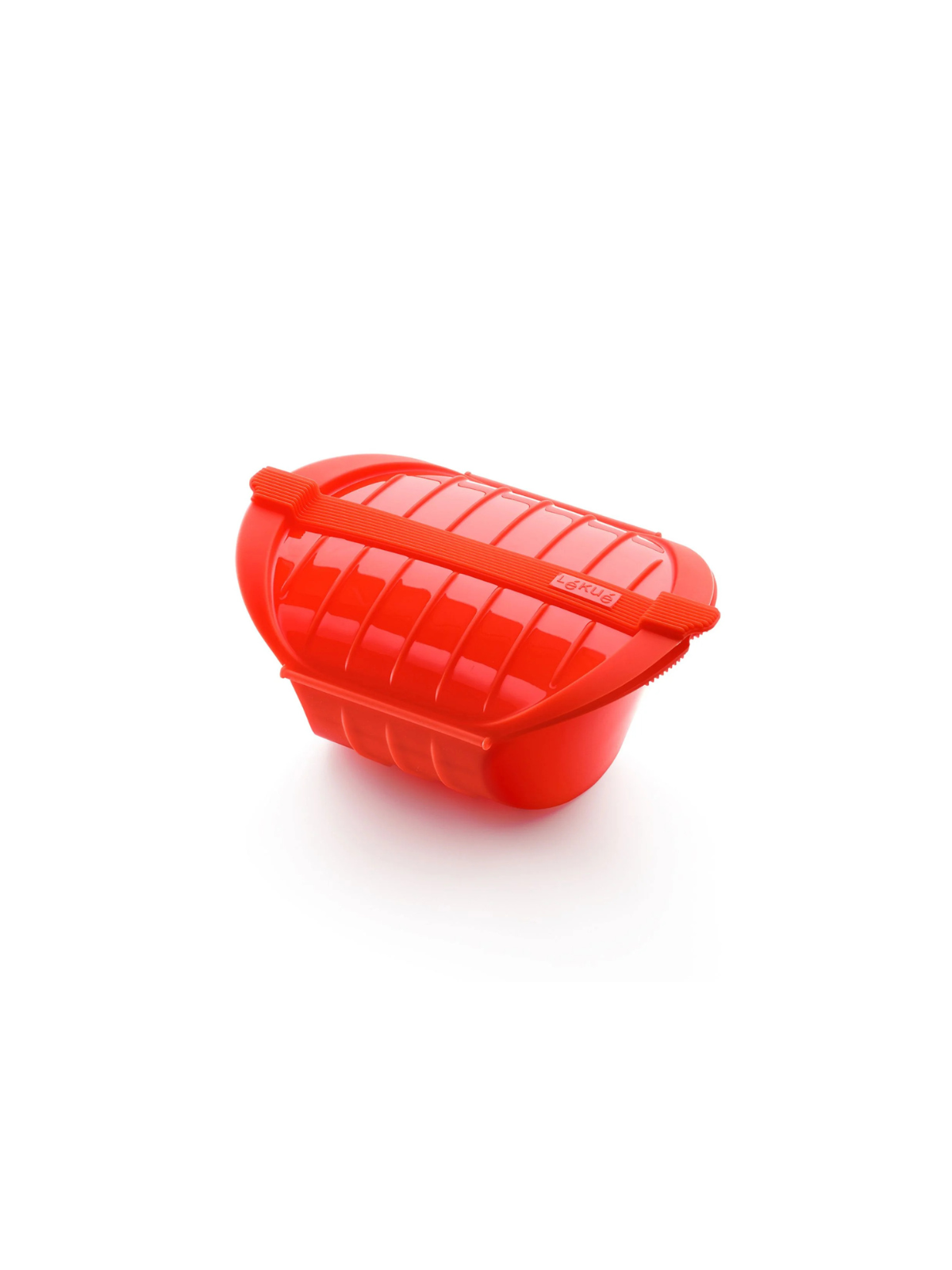Lekue Deep Microwave Cooker with Tray - Large Red