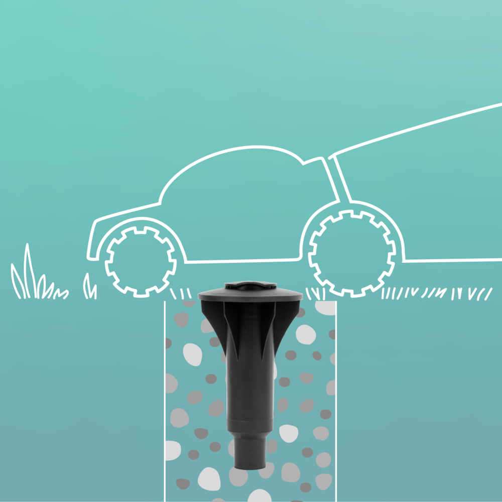 Brabantia Concrete Tube Plastic - 50mm Black