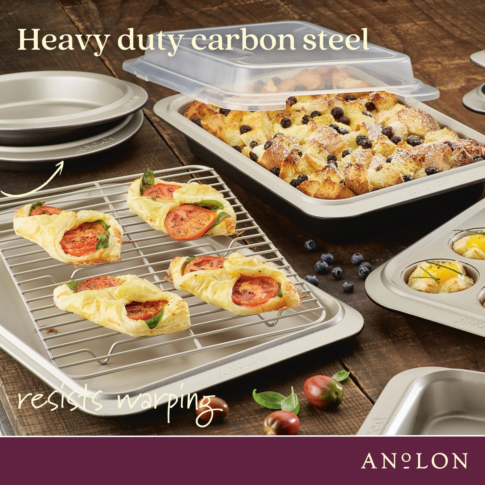 Anolon Ceramic Reinforced - 23 x 33cm Rectangular Baking Tray Bakeware Anolon