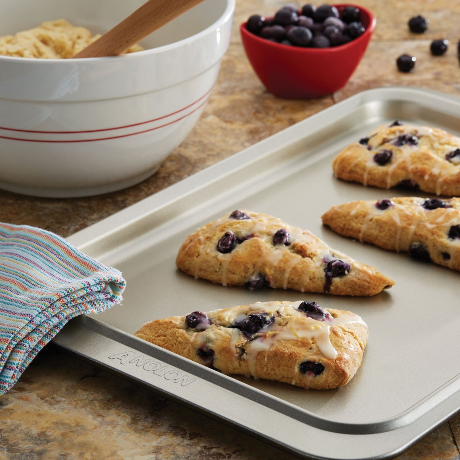 Anolon Ceramic Reinforced - 25 x 38cm Medium Baking Tray Bakeware Anolon