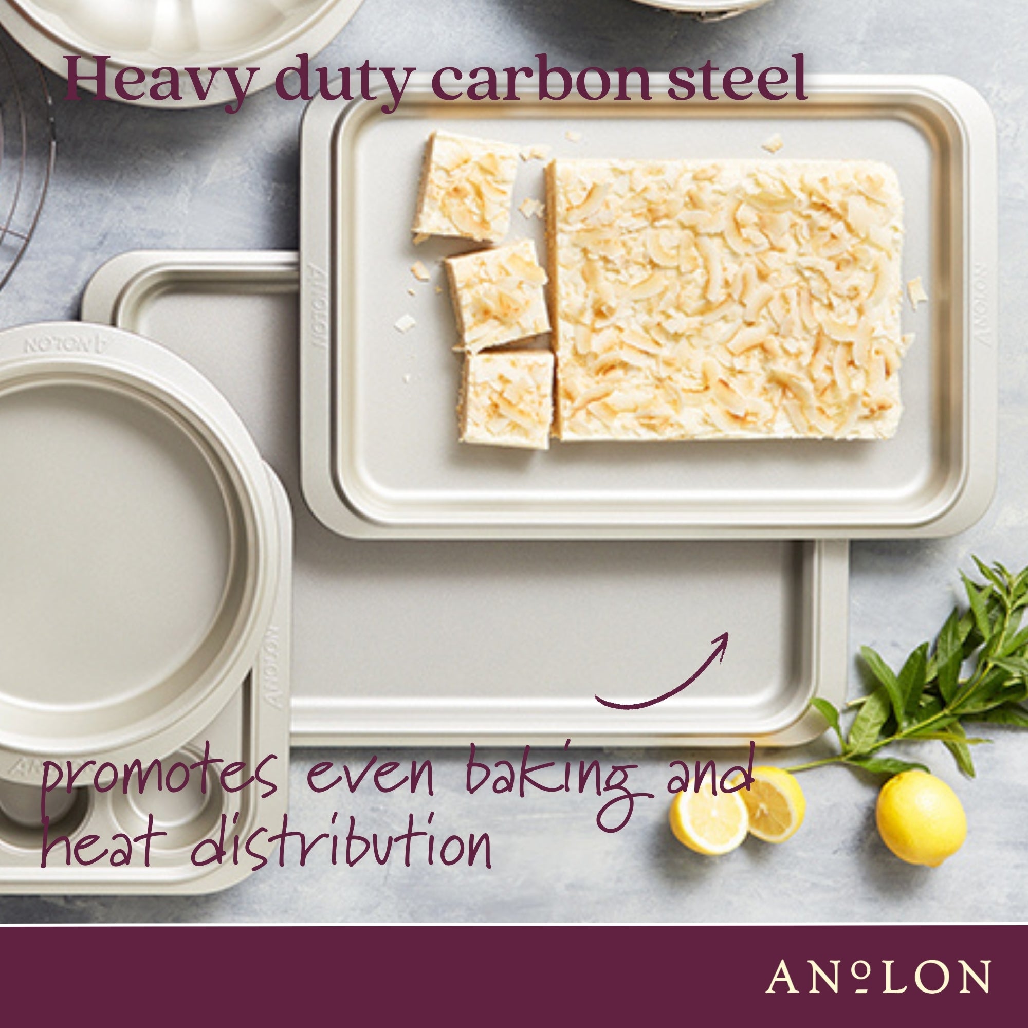 Anolon Ceramic Reinforced - 25 x 38cm Medium Baking Tray Bakeware Anolon