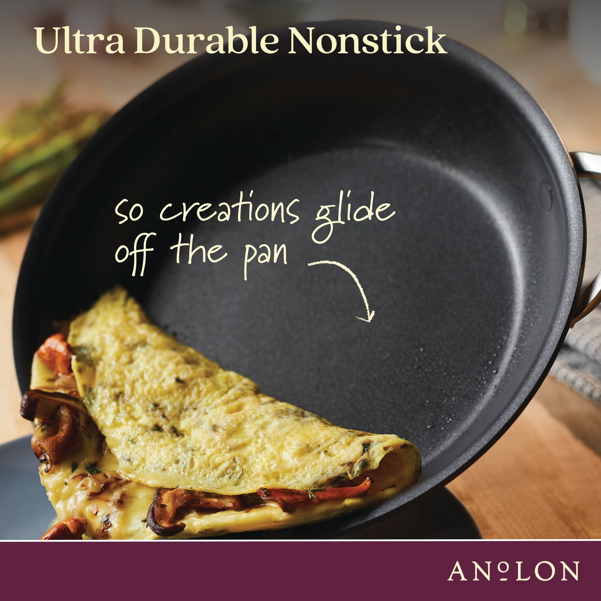 Anolon Endurance+ 20/26cm Open French Skillet Twin Pack Cookware Anolon