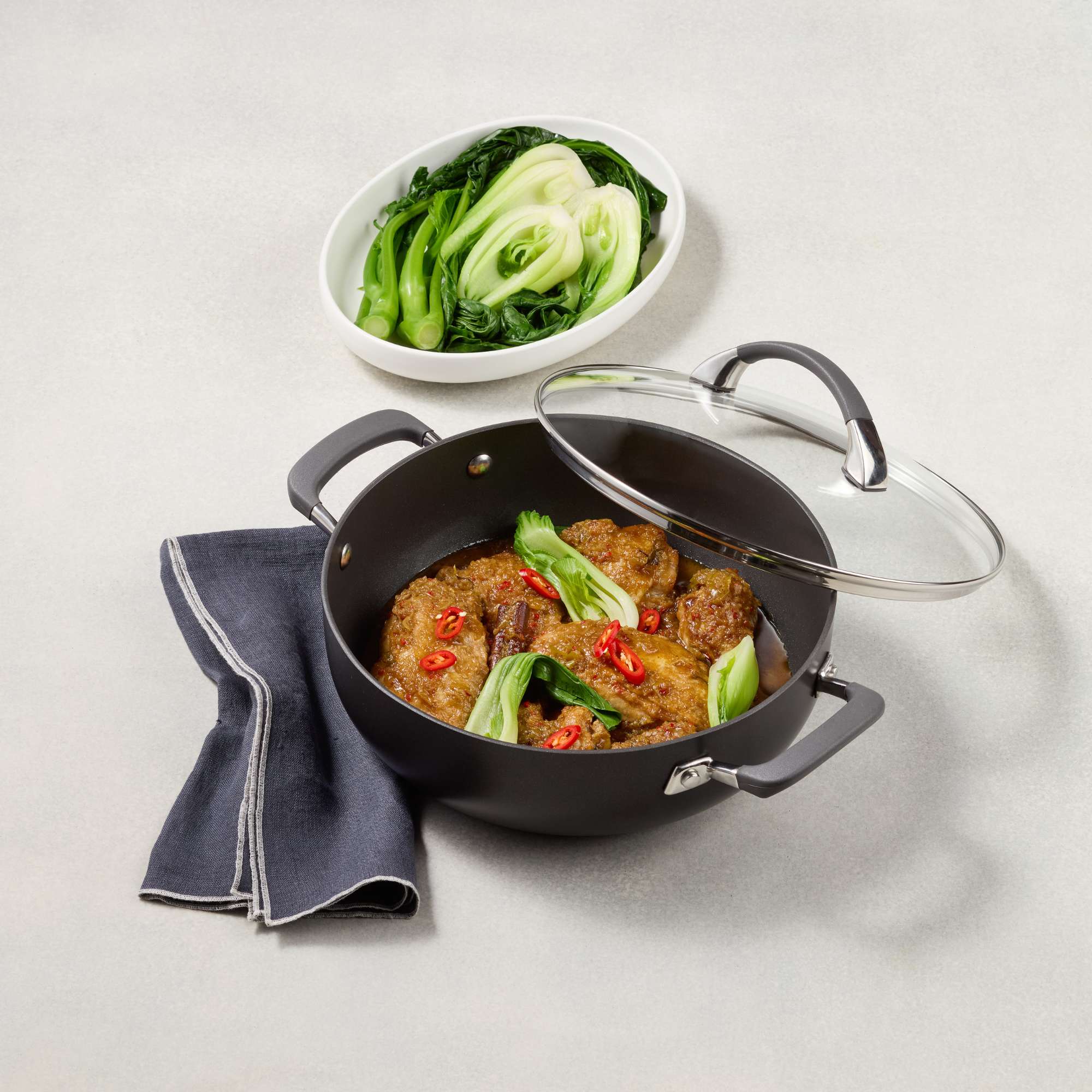 Anolon Endurance+ 26cm/3.8L Covered Casserole Cookware Anolon
