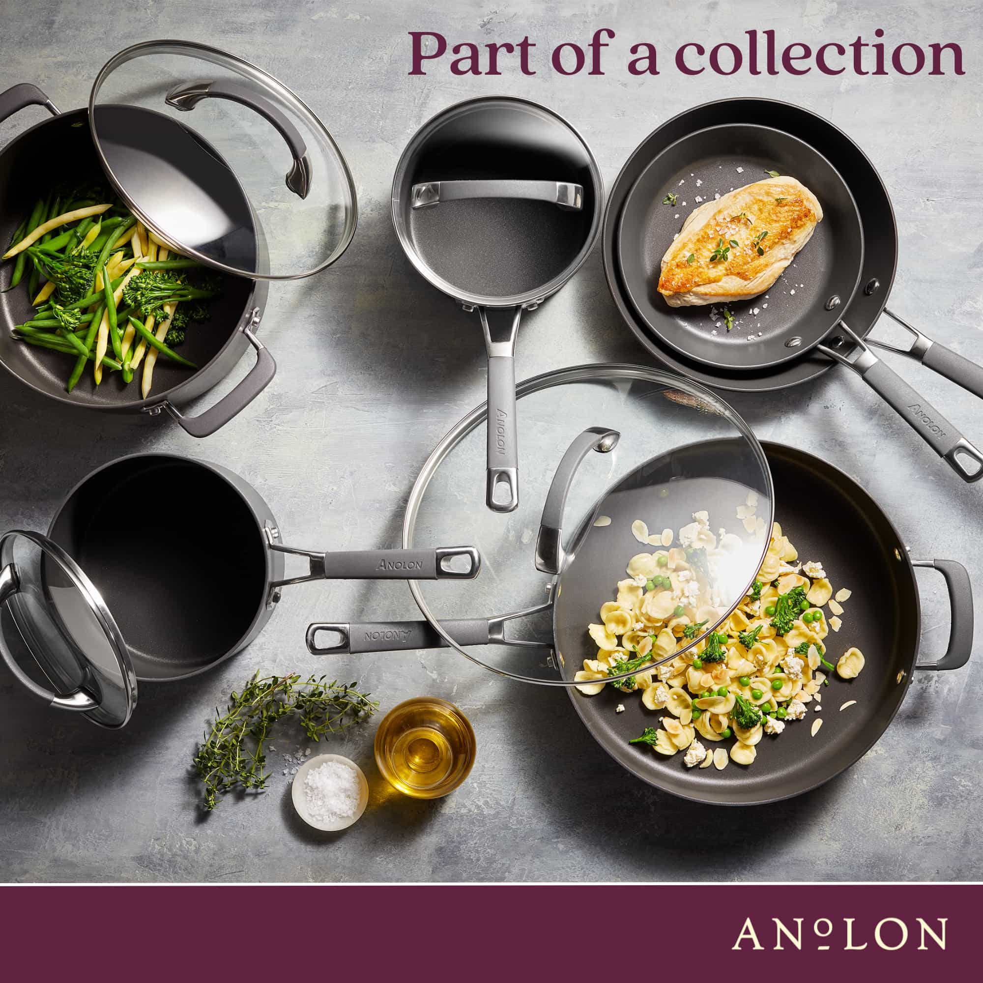 Anolon Endurance+ 3 Piece Cookware Set Cookware Anolon