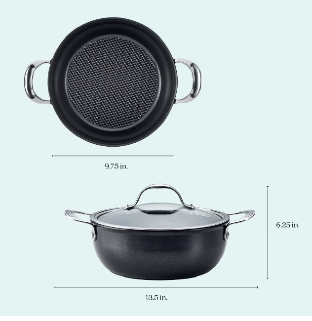 Anolon X SearTech - 24Cm/3.8L Covered Casserole Cookware Anolon