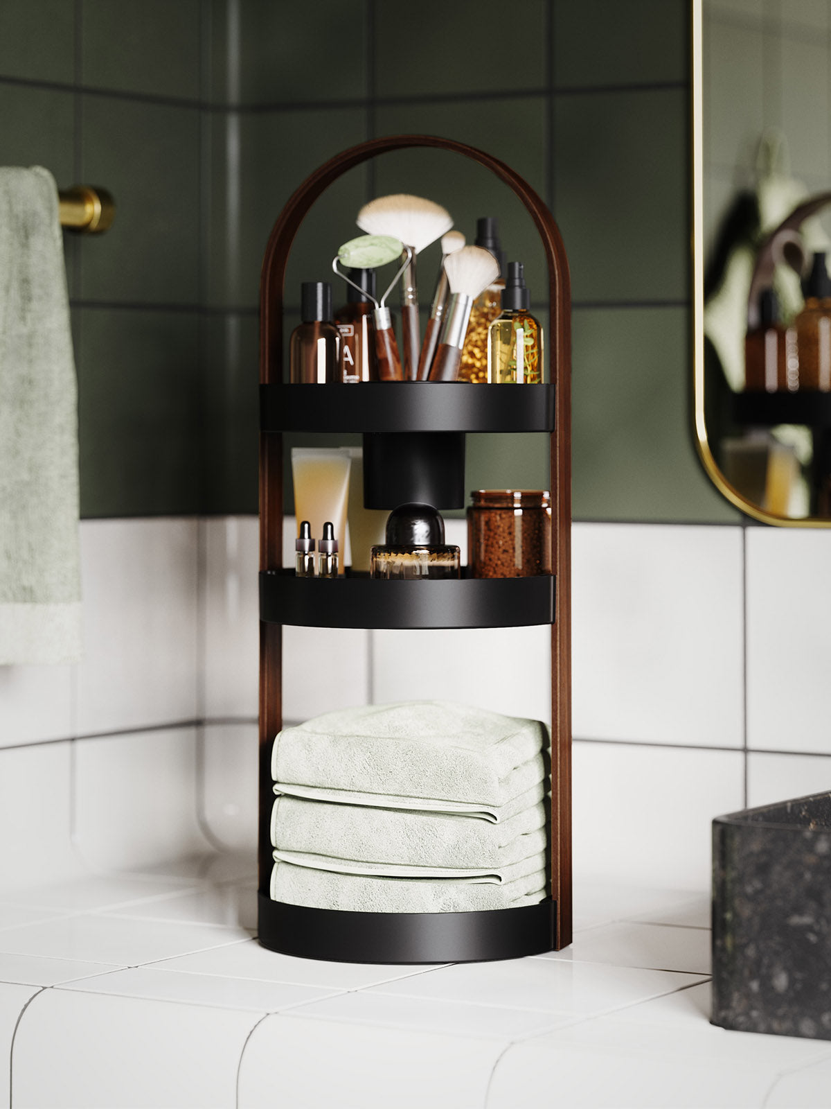 Umbra Bellwood Cosmetic Organiser - Black/Natural