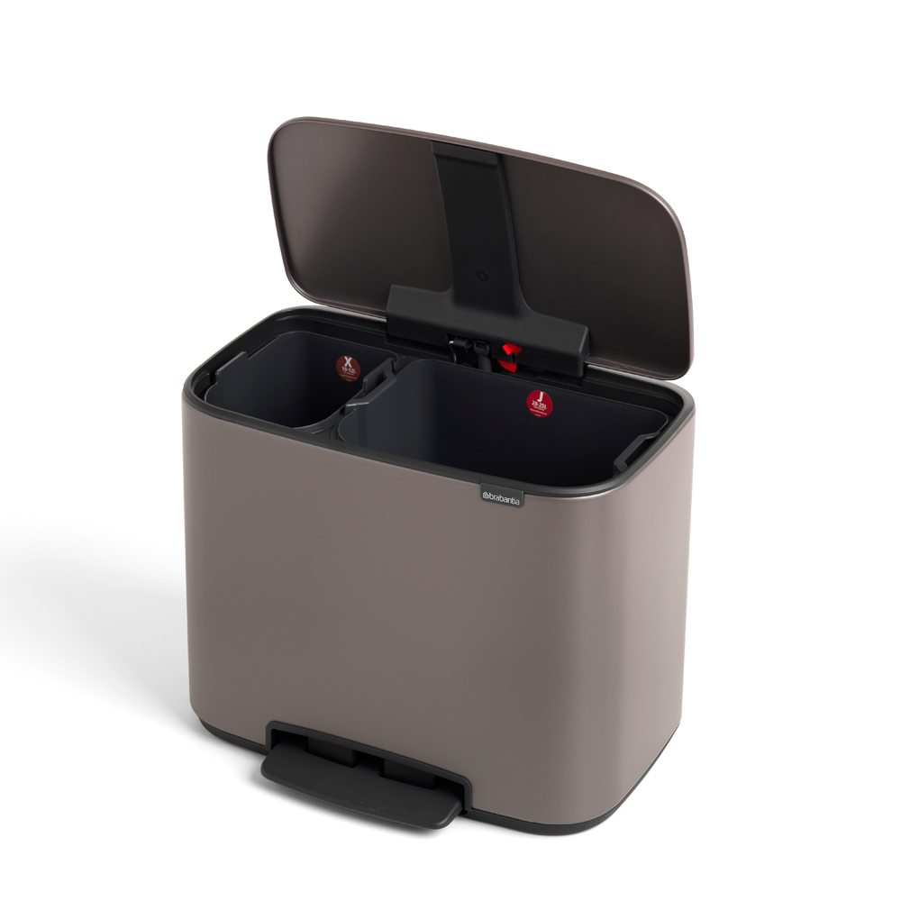 BRABANTIA Bo Pedal Bin 11 + 23L - Platinum