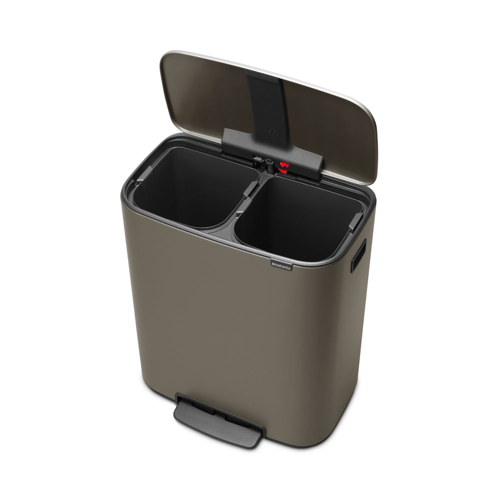 BRABANTIA Bo Pedal Bin 2 X 30L - Platinum