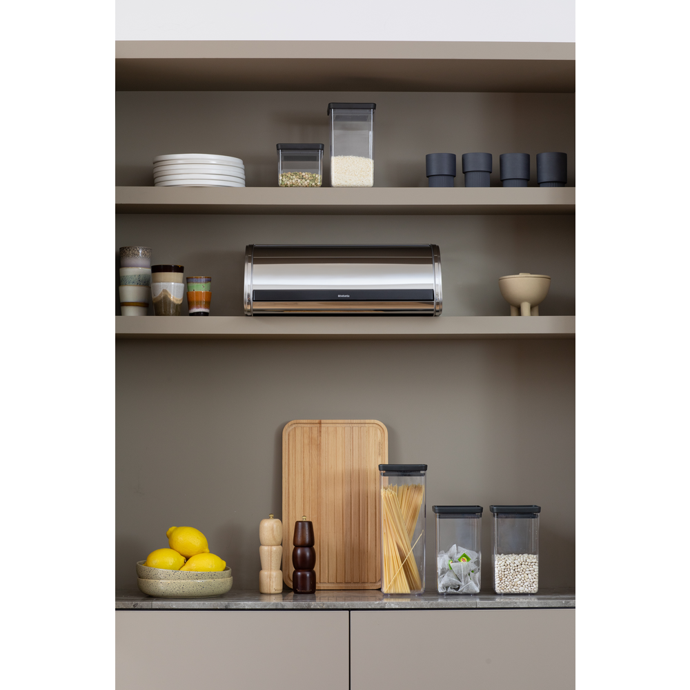 BRABANTIA Roll Top Bread Bin Medium - Brilliant Steel
