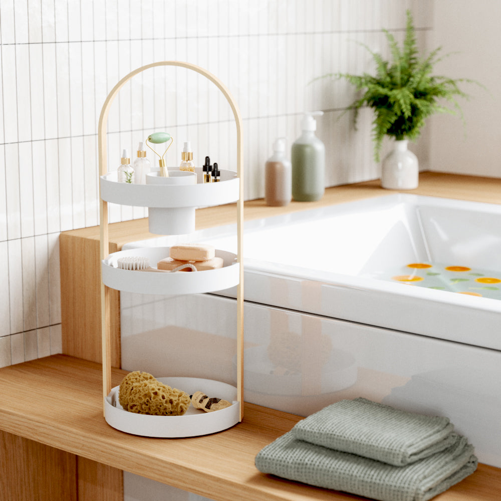 Bellwood Cosmetic Organiser - White/Natural Organiser UMBRA