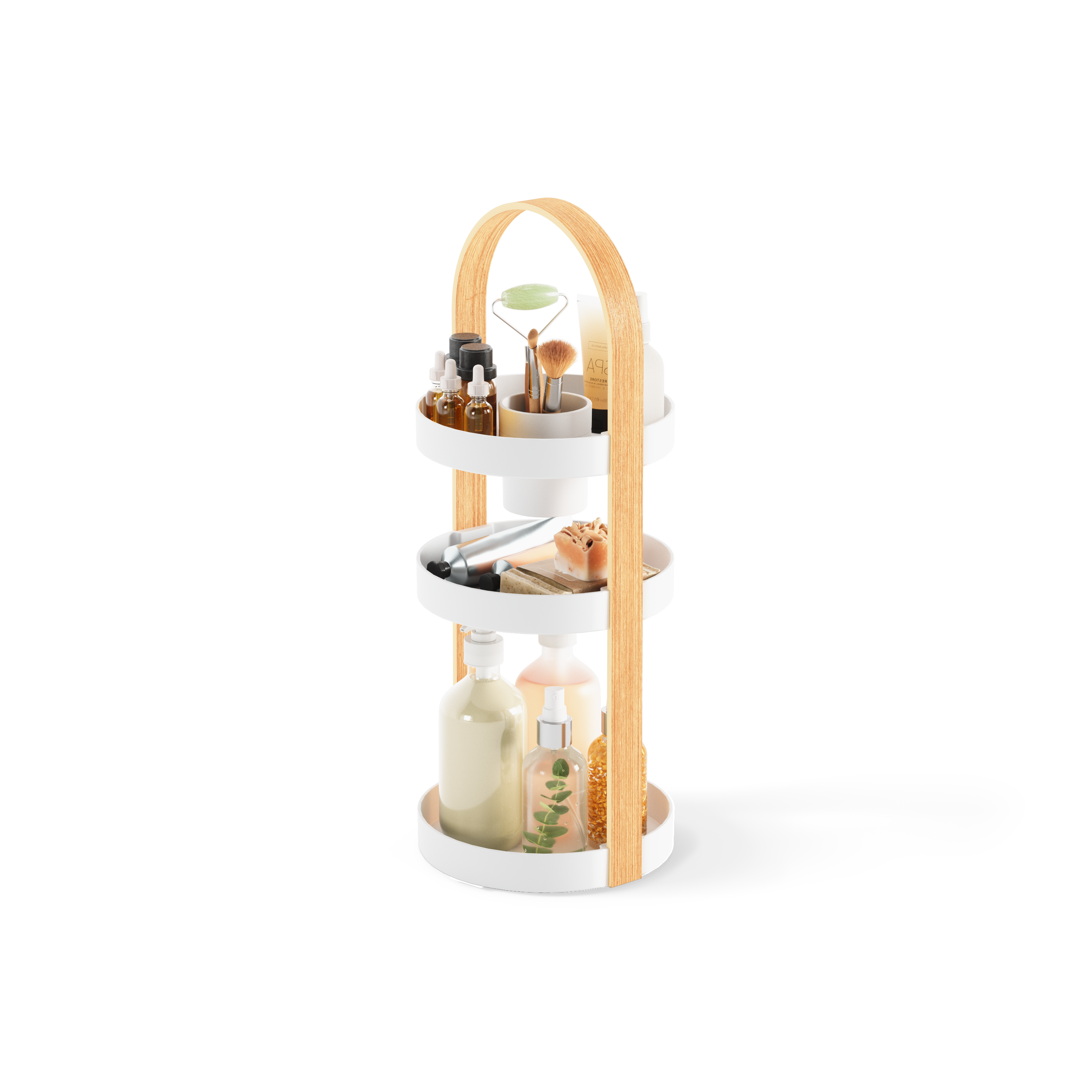 Bellwood Cosmetic Organiser - White/Natural Organiser UMBRA