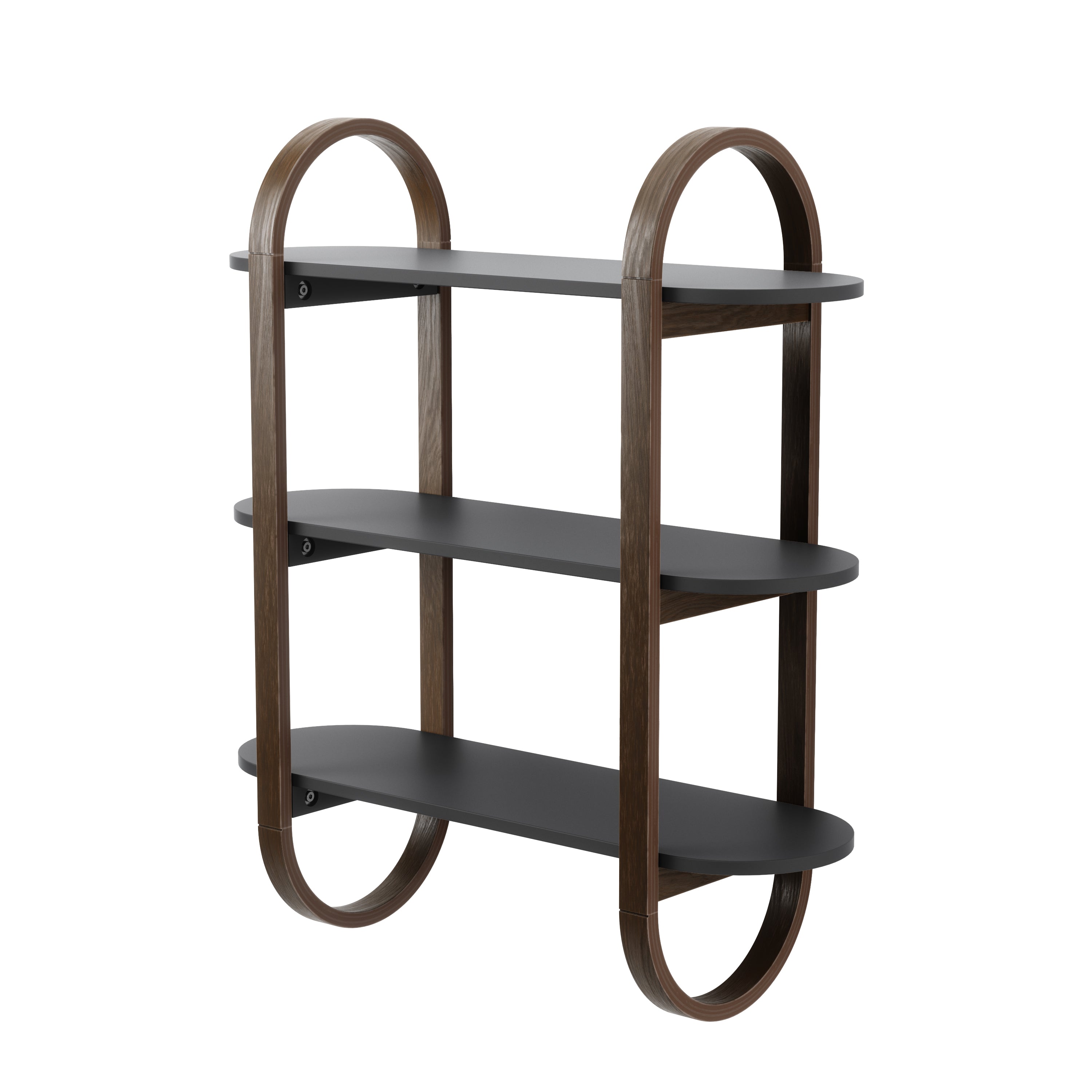 Bellwood Wall Shelf - Black/Walnut Wall Shelf UMBRA