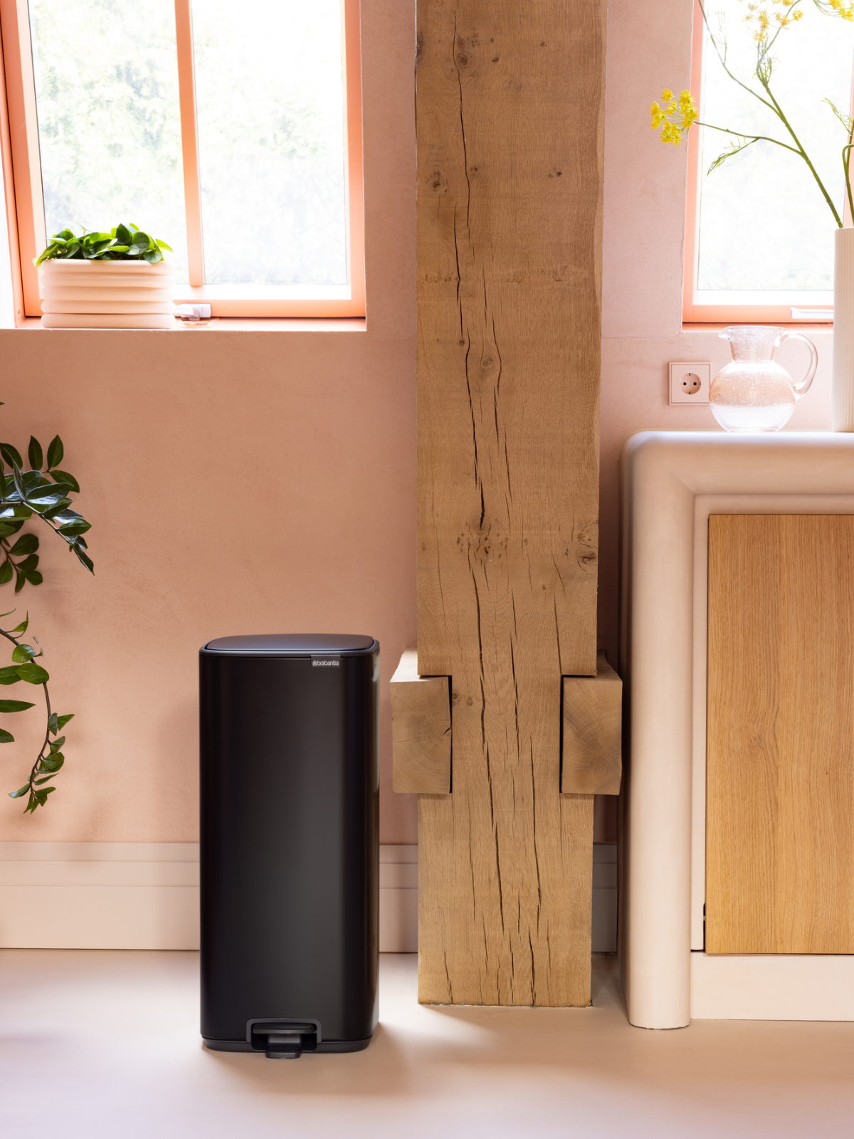 Brabantia Bo Pedal Bin - 30L Matte Black