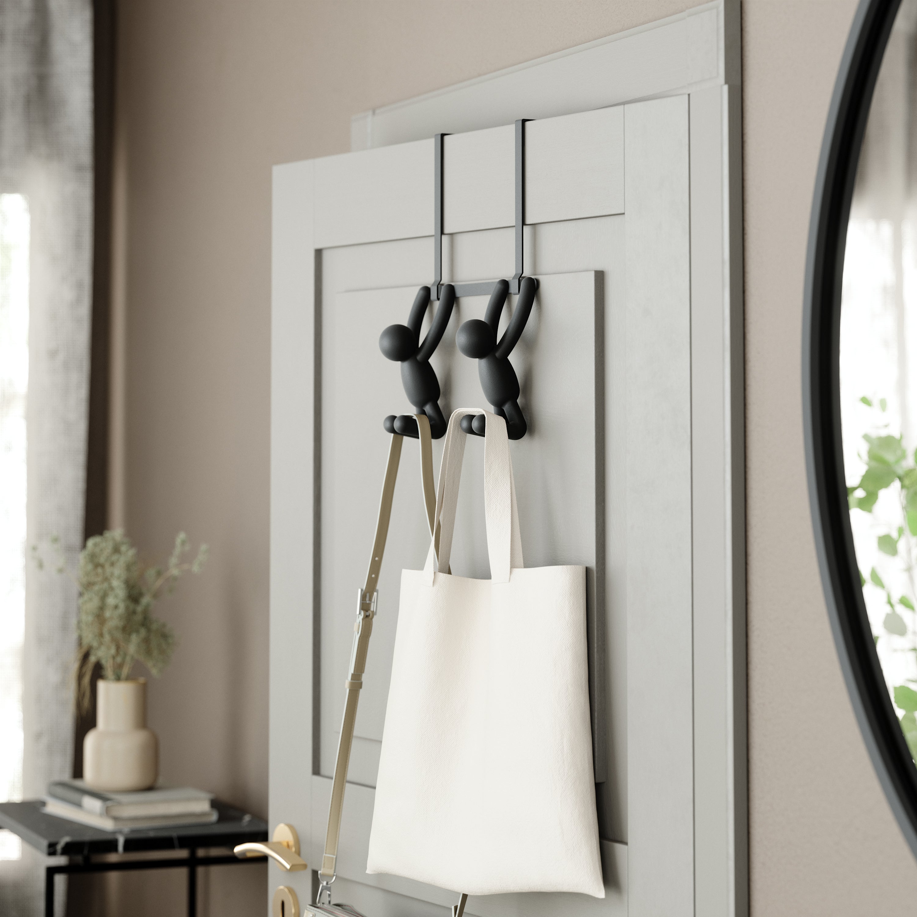 Buddy OTD Double Hook - Black Over Door Hook UMBRA