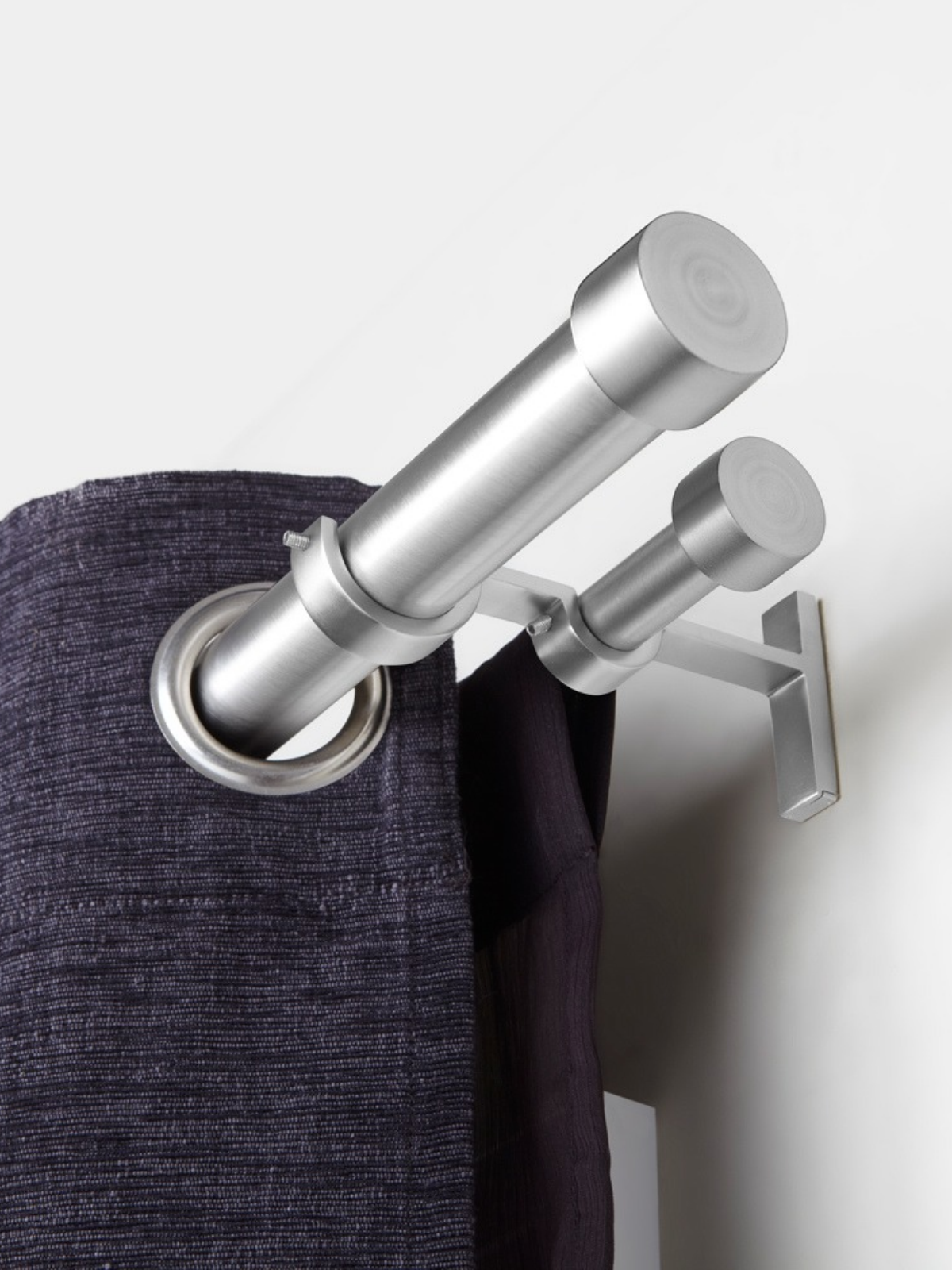 Umbra Cappa Double Curtain Rod 183 - 366cm Nickel