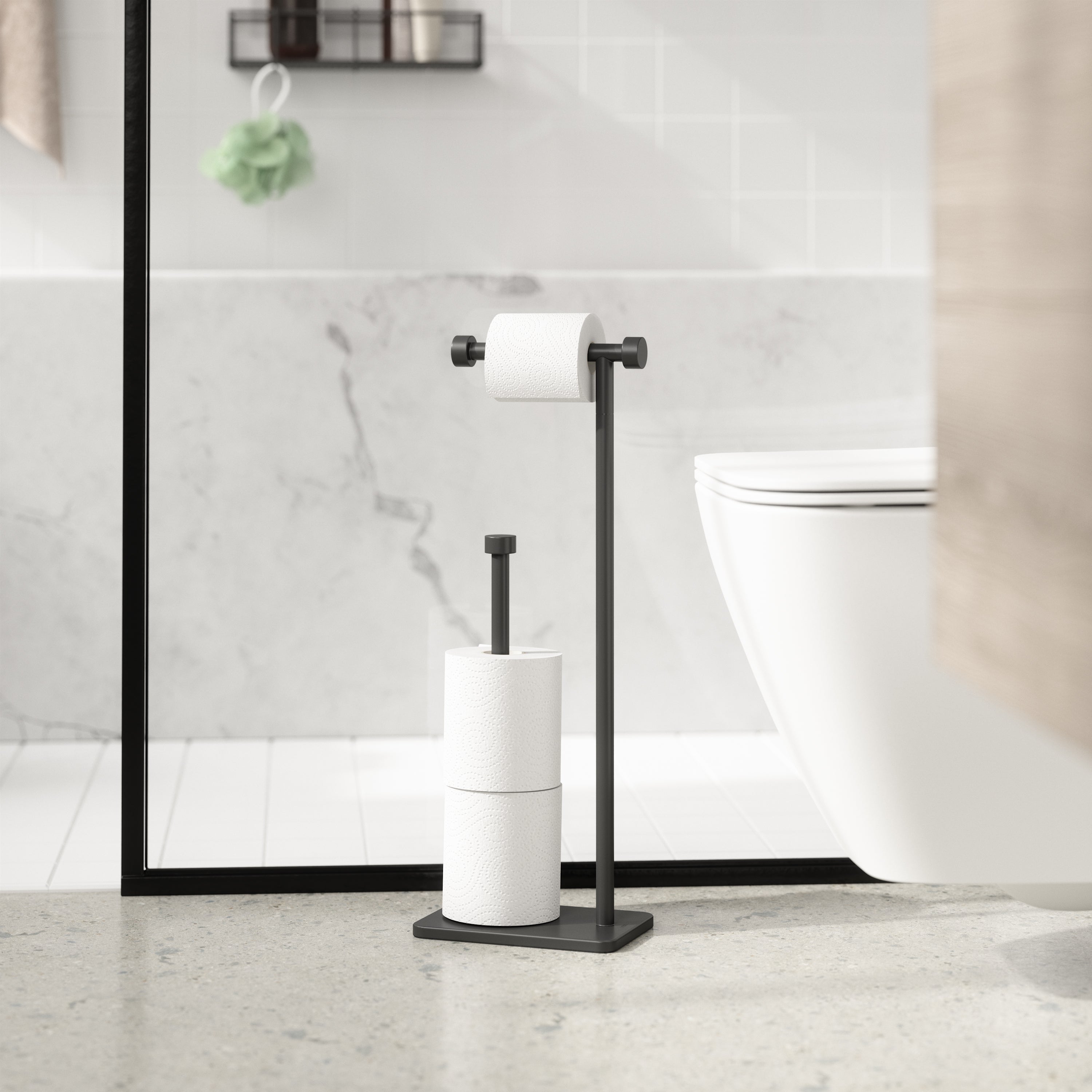 Cappa Toilet Paper Stand - Black Toilet Accessories UMBRA