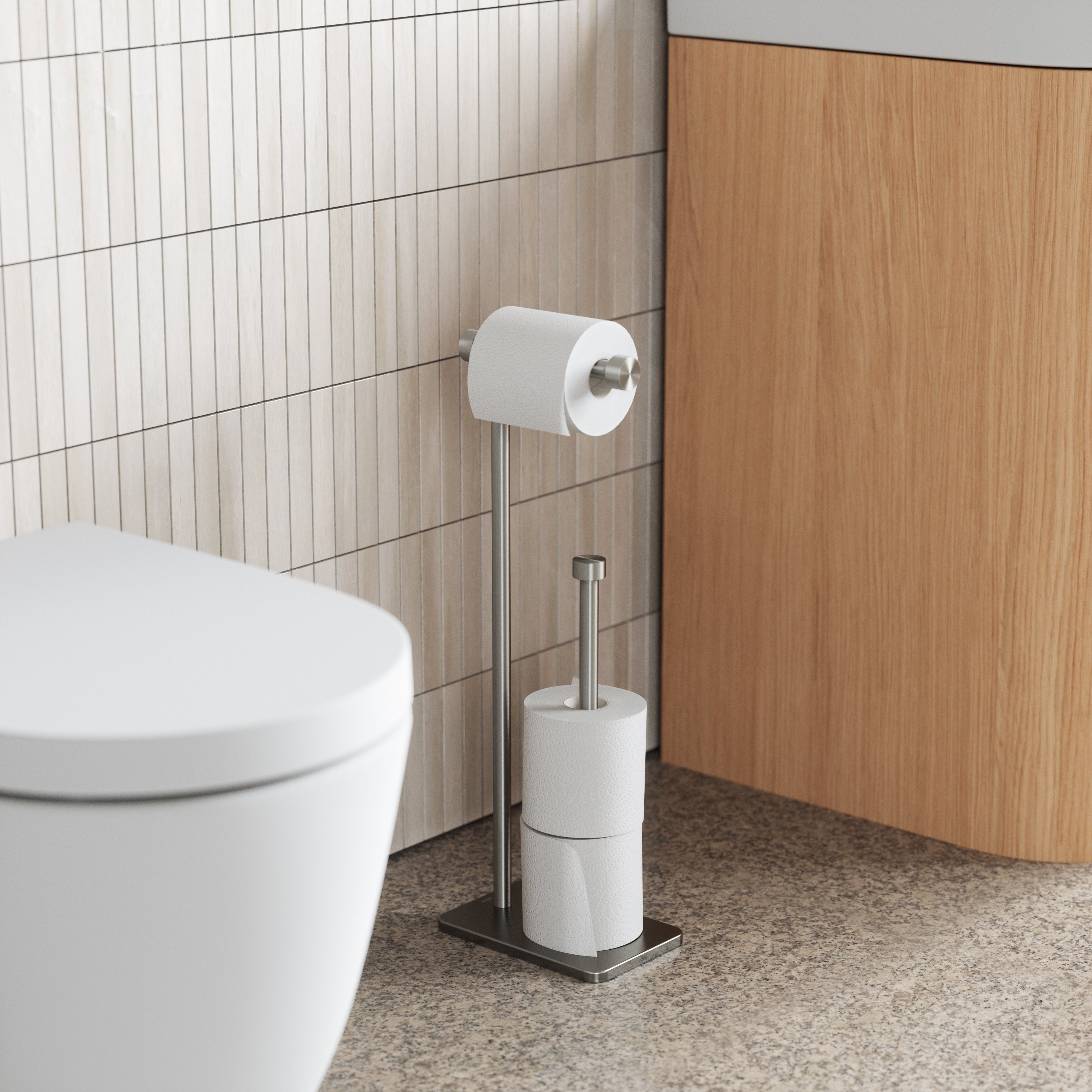 Cappa Toilet Paper Stand - Nickel Toilet Accessories UMBRA