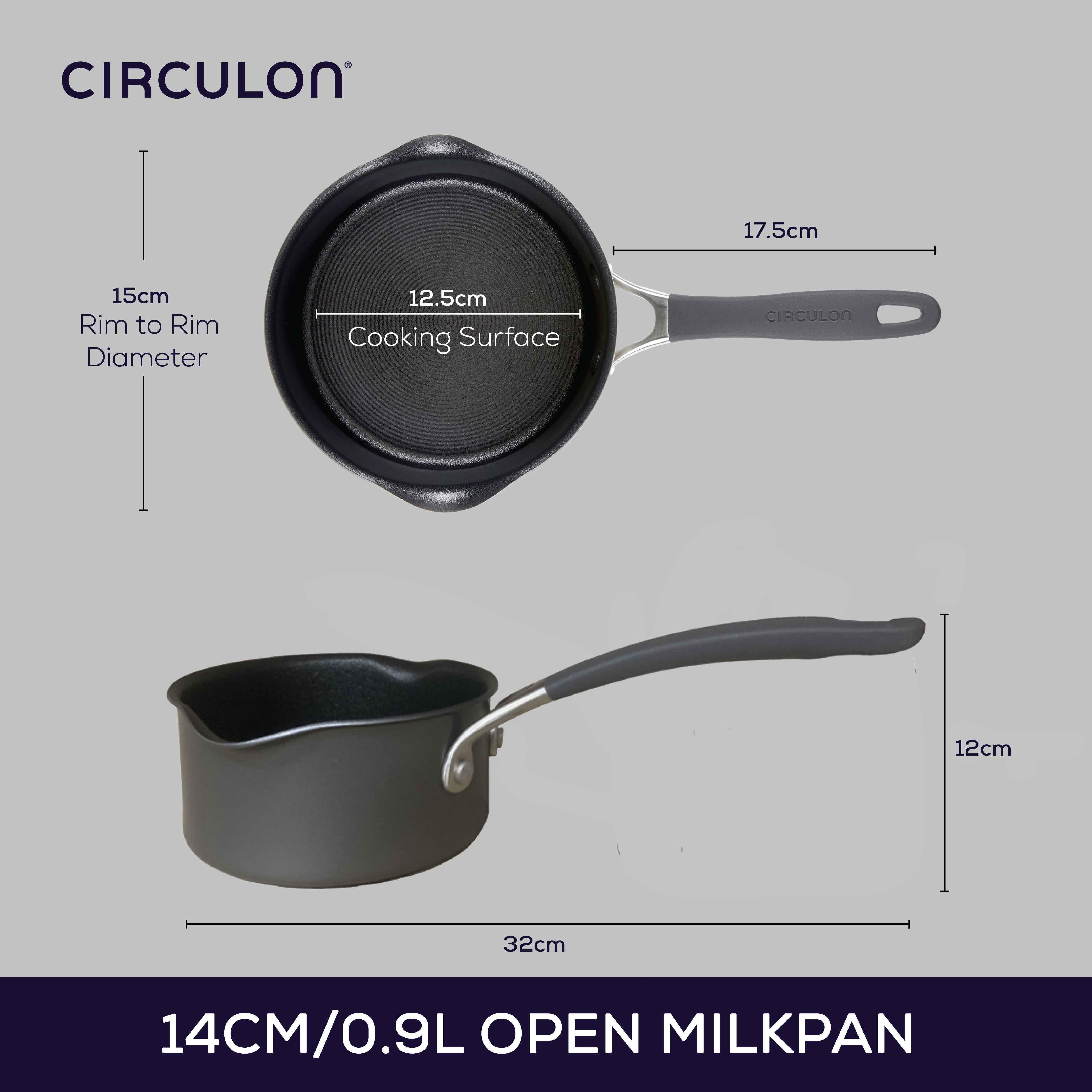 Circulon Scratchdefense A1 - 14cm/0.9L Open Milkpan Cookware Circulon