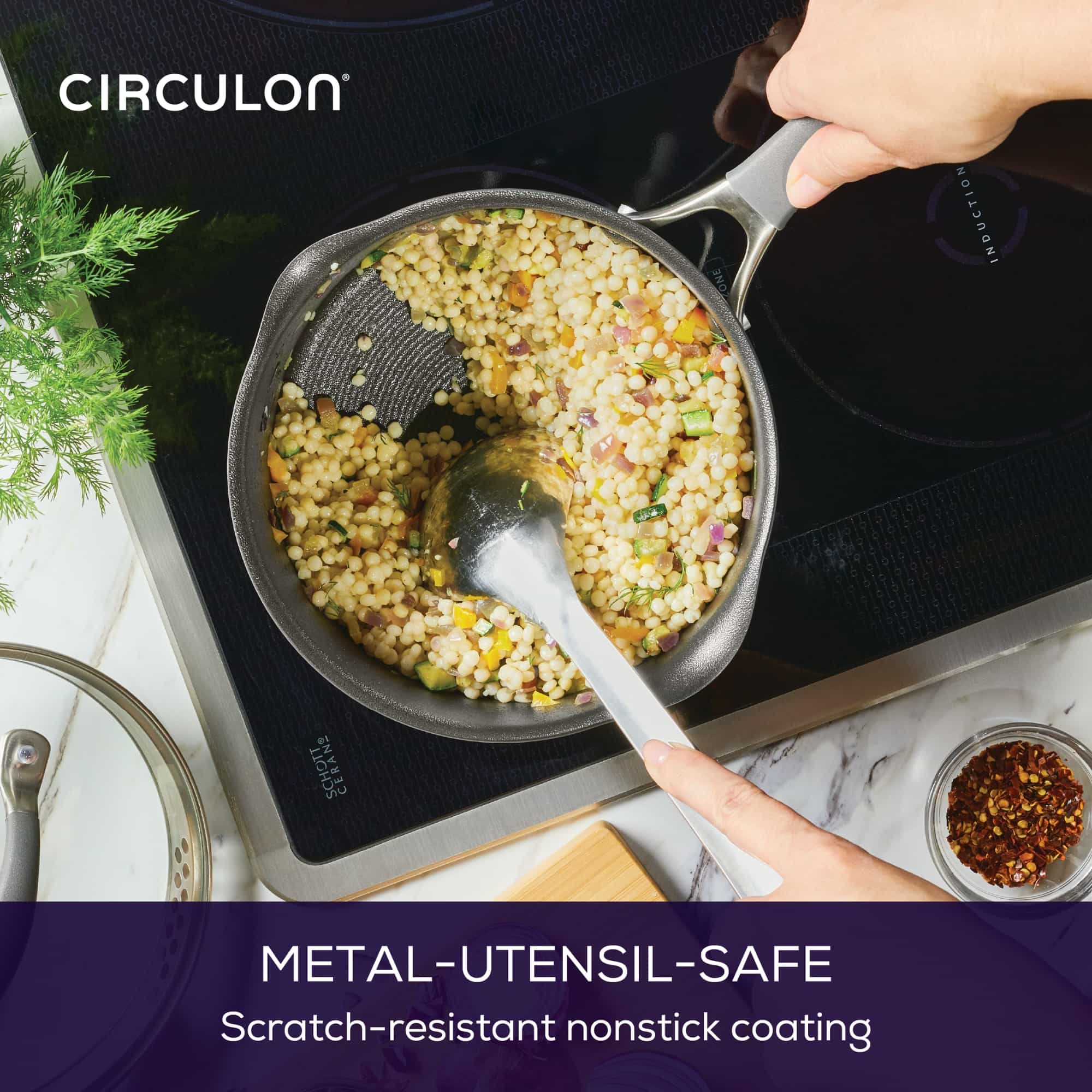 Circulon Scratchdefense A1 - 18cm/2.8L Covered Saucepan Cookware Circulon