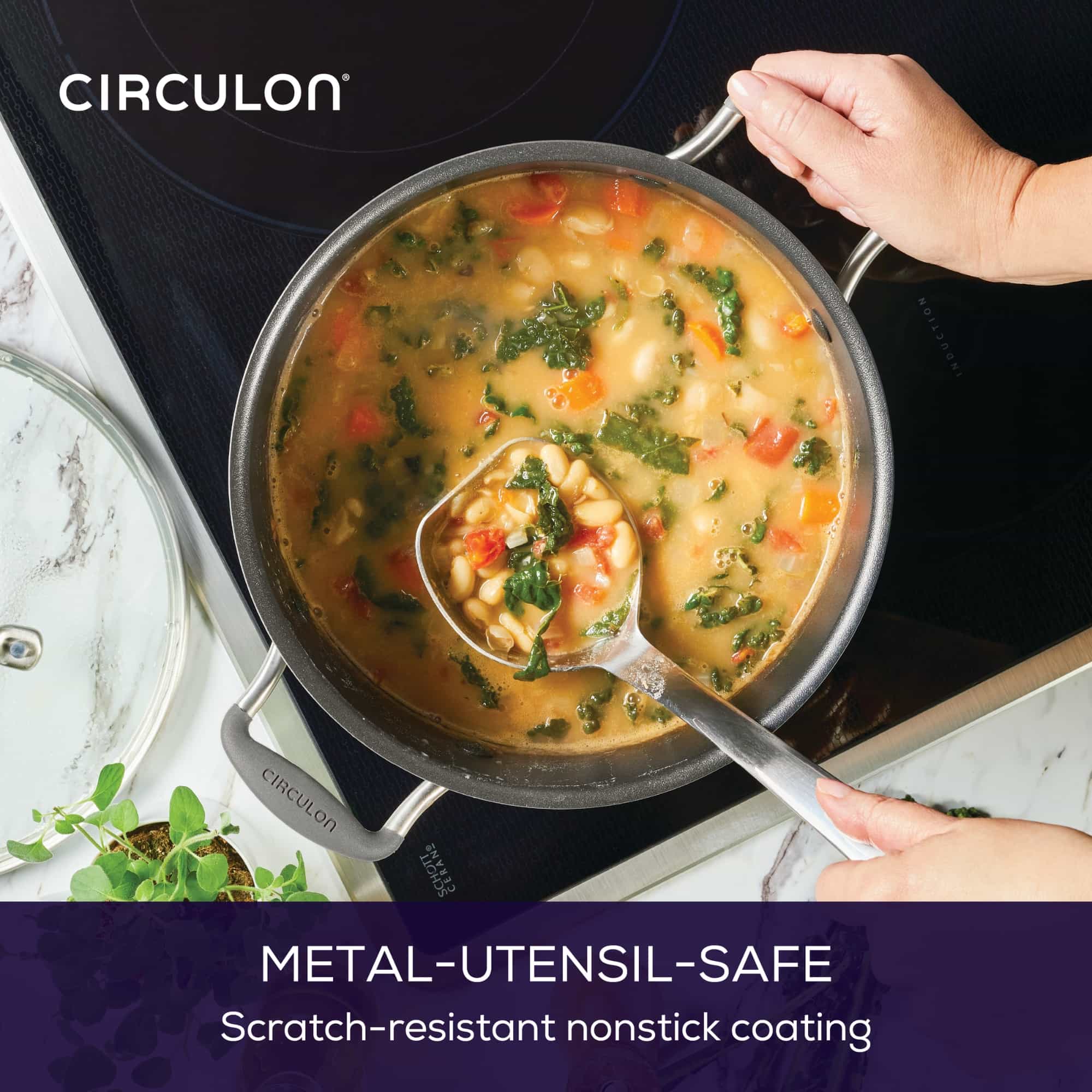 Circulon Scratchdefense A1 - 24cm/7.6L Covered Stockpot Cookware Circulon