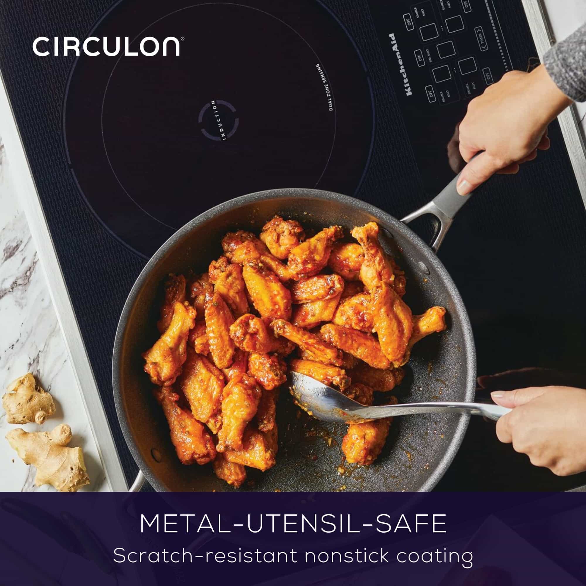 Circulon Scratchdefense A1 - 28cm/4.7L Covered Sauteuse Cookware Circulon