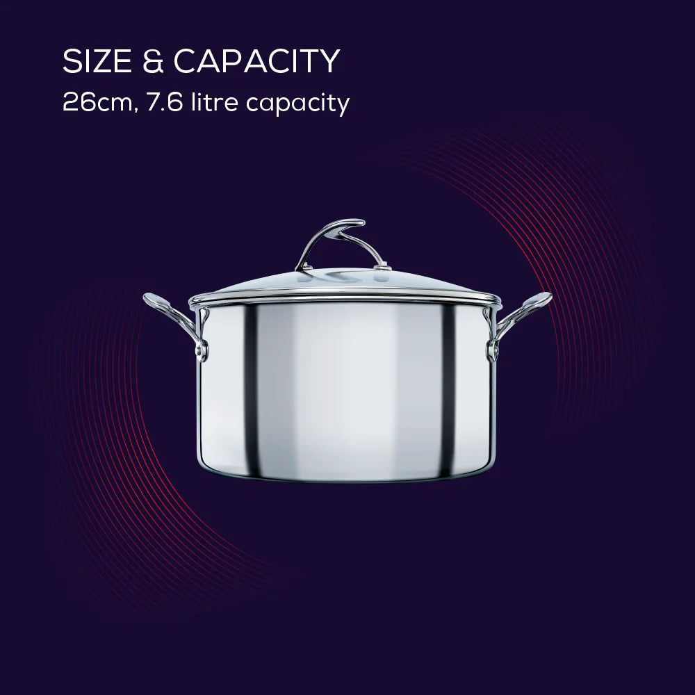 Circulon SteelShield C-Series - 26cm/7.6L Covered Stockpot Cookware Circulon