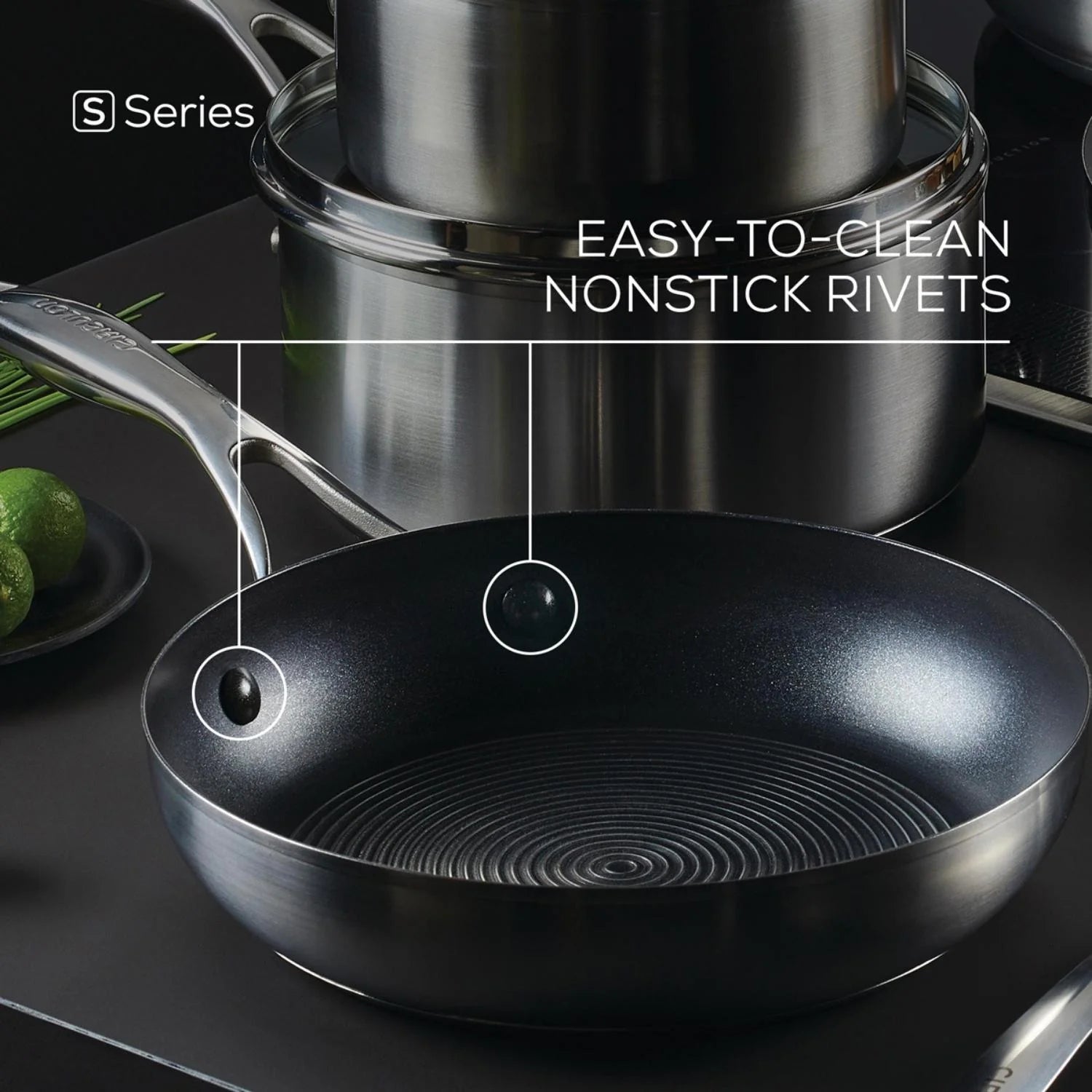 Circulon SteelShield S-Series - 22cm/3.8L Covered Saucepot Cookware Circulon