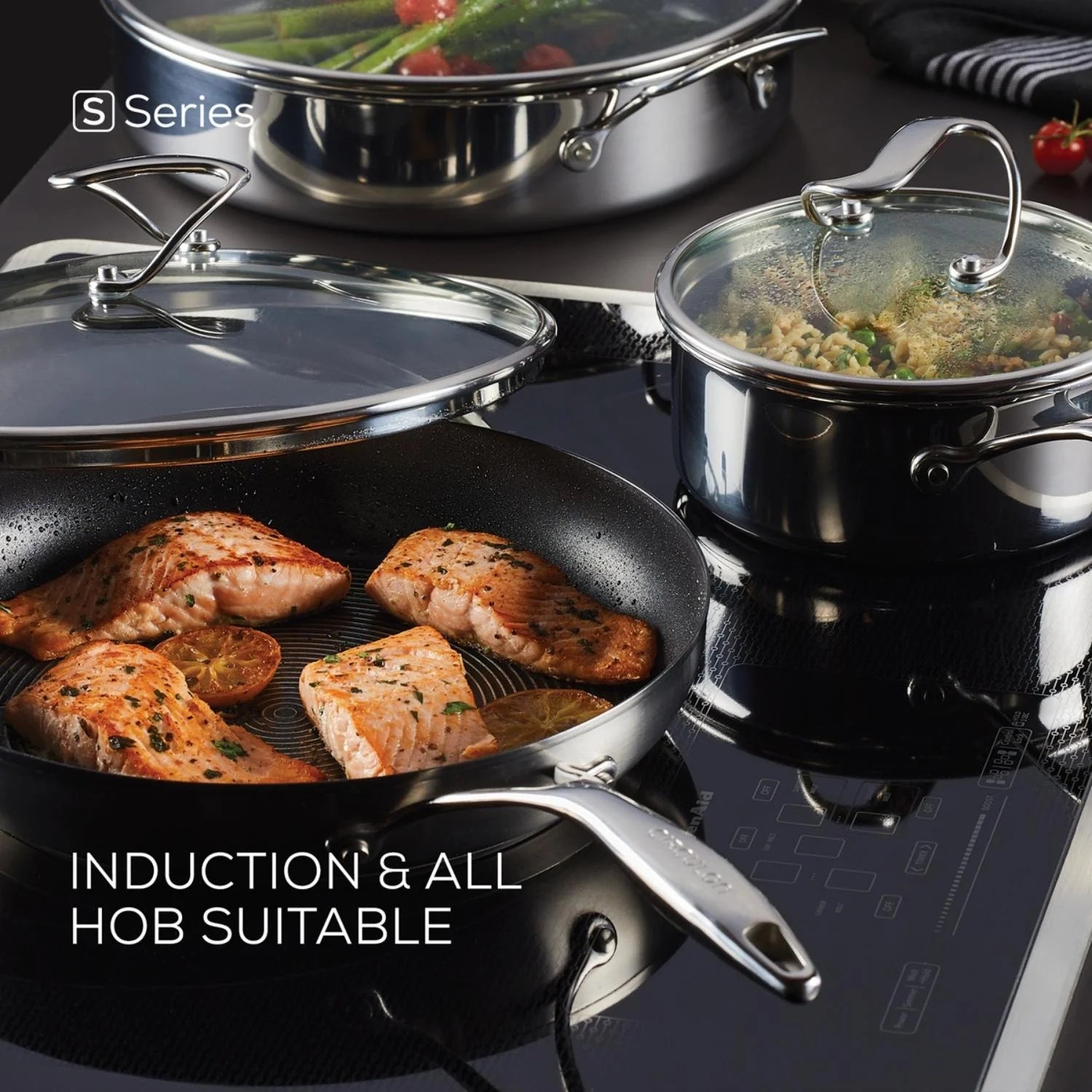 Circulon SteelShield S-Series - 22cm/3.8L Covered Saucepot Cookware Circulon