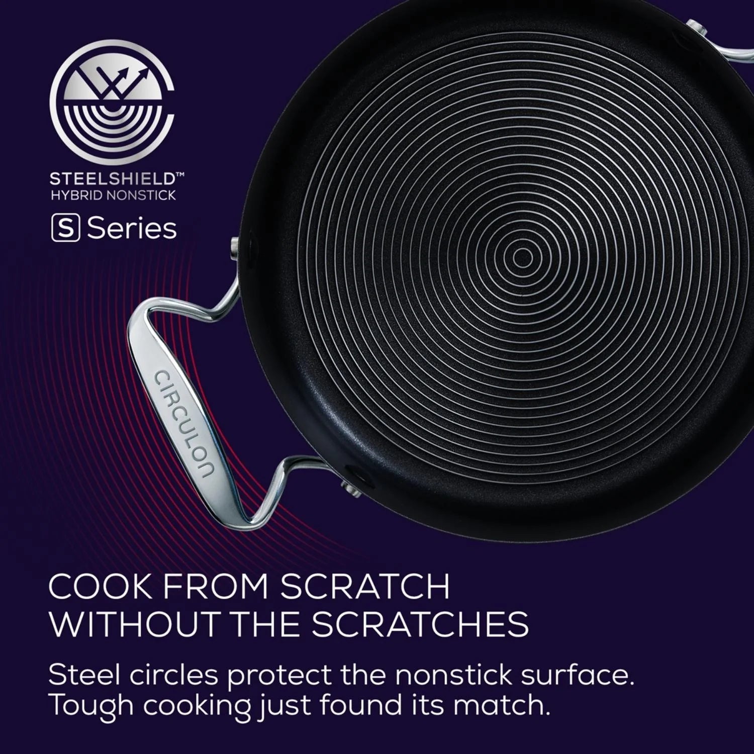 Circulon SteelShield S-Series - 22cm/3.8L Covered Saucepot Cookware Circulon