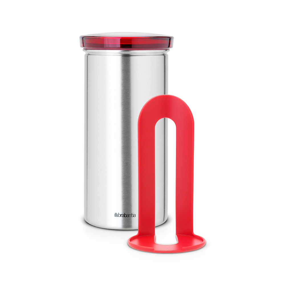 Brabantia Coffee Pad Canister - Matt Steel Fingerprint Proof