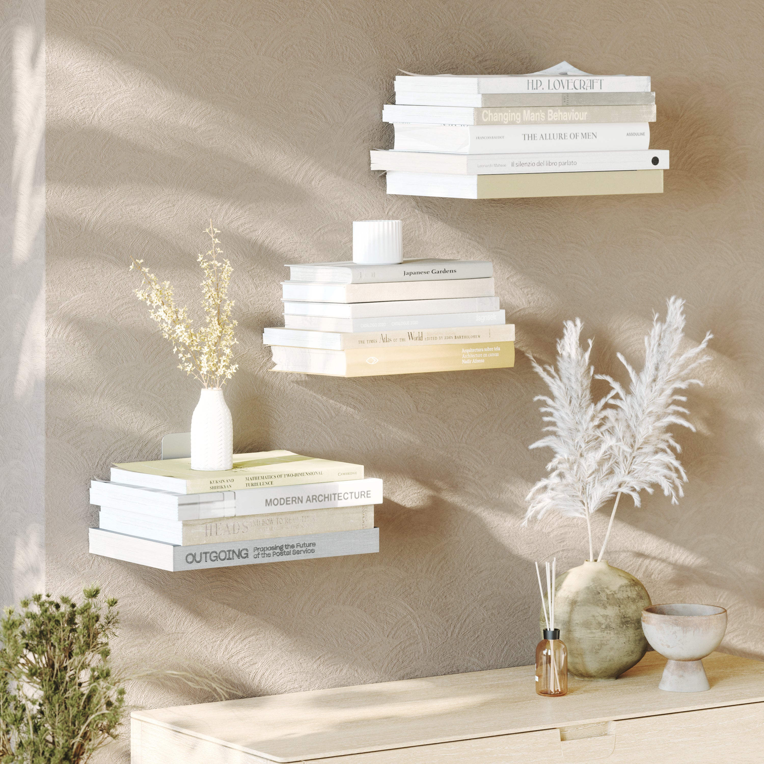 Conceal Shelf Small Set 3 - Silver Wall Shelf UMBRA