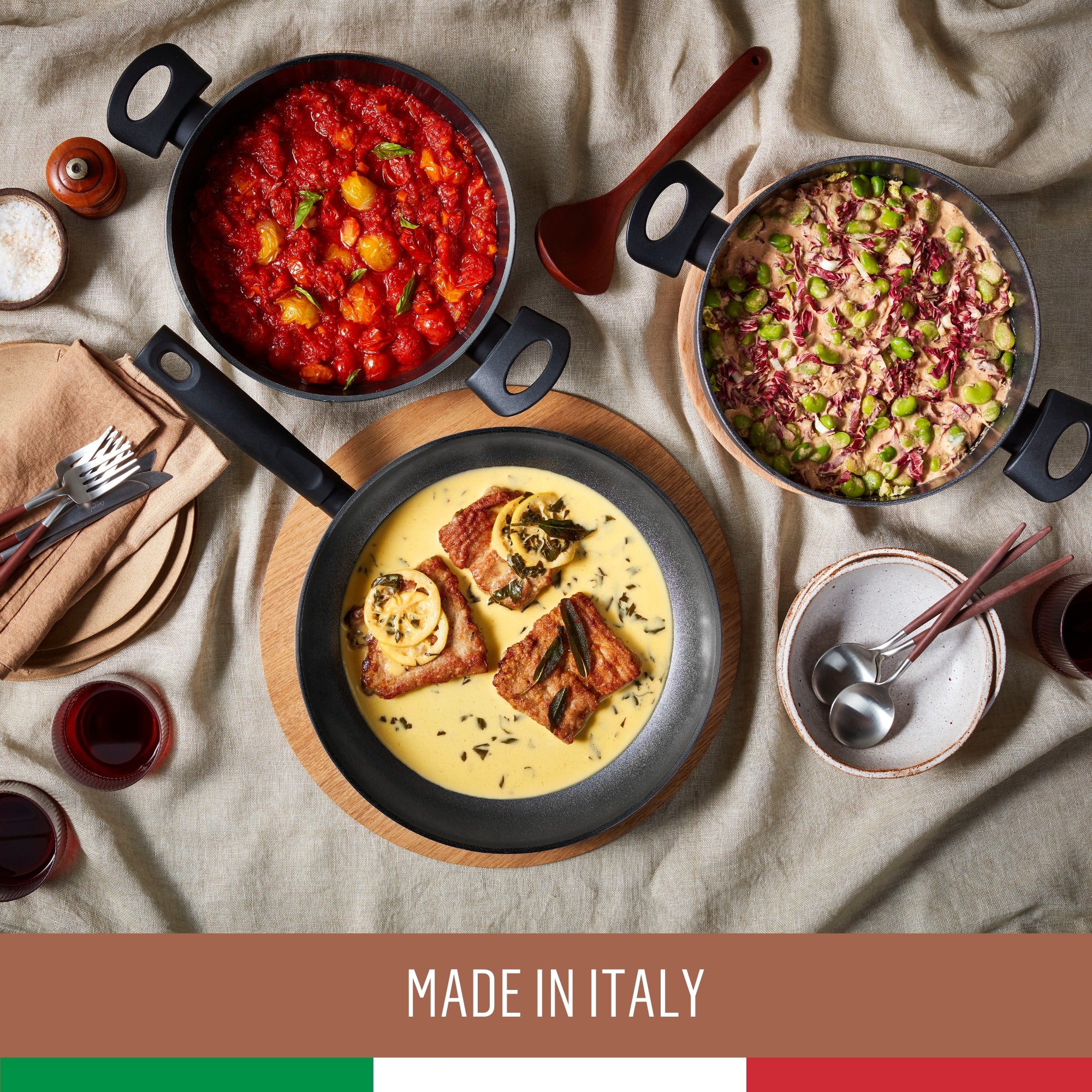 Essteele Per Benessere Ceramic Nonstick Induction - 5 Piece Cookware Set