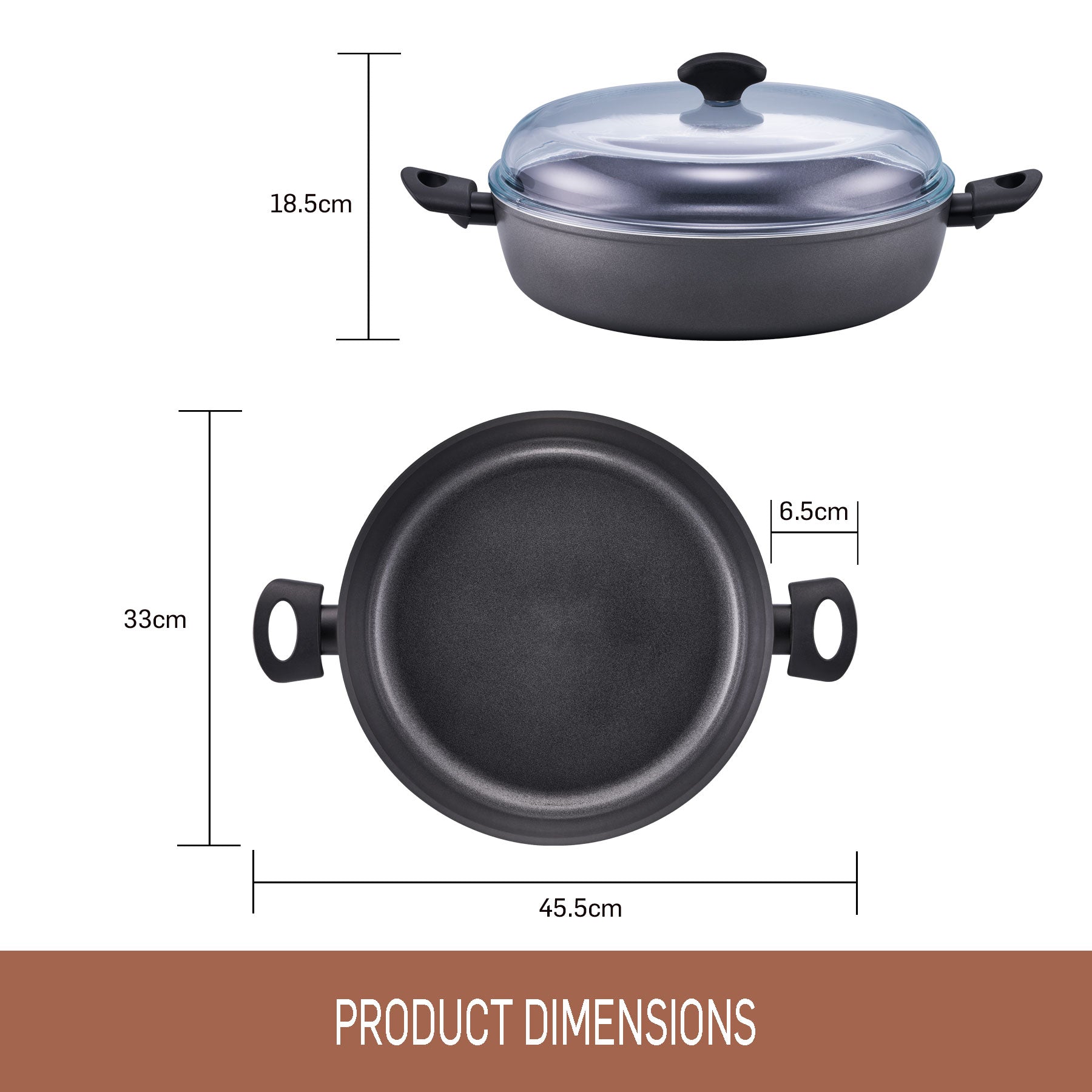 Essteele Per Benessere Ceramic Nonstick Induction Covered Sauteuse - 32cm/5.7L
