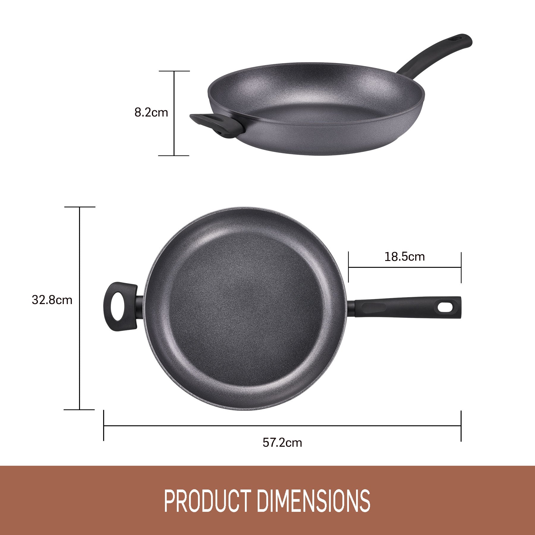 Essteele Per Benessere Ceramic Nonstick Induction Open French Skillet - 32cm