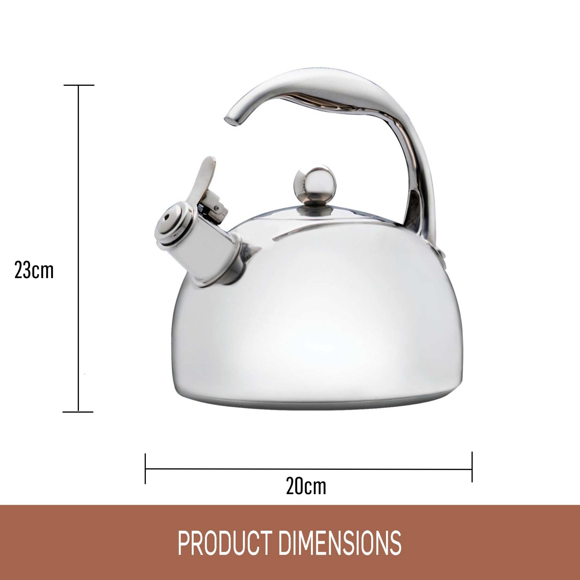 Essteele Stainless Steel Stovetop Kettle 1.9L Silver Cookware Essteele