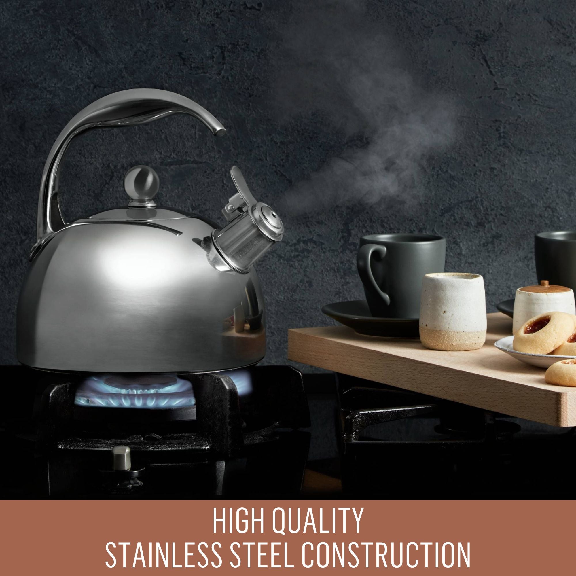 Essteele Stainless Steel Stovetop Kettle 1.9L Silver Cookware Essteele
