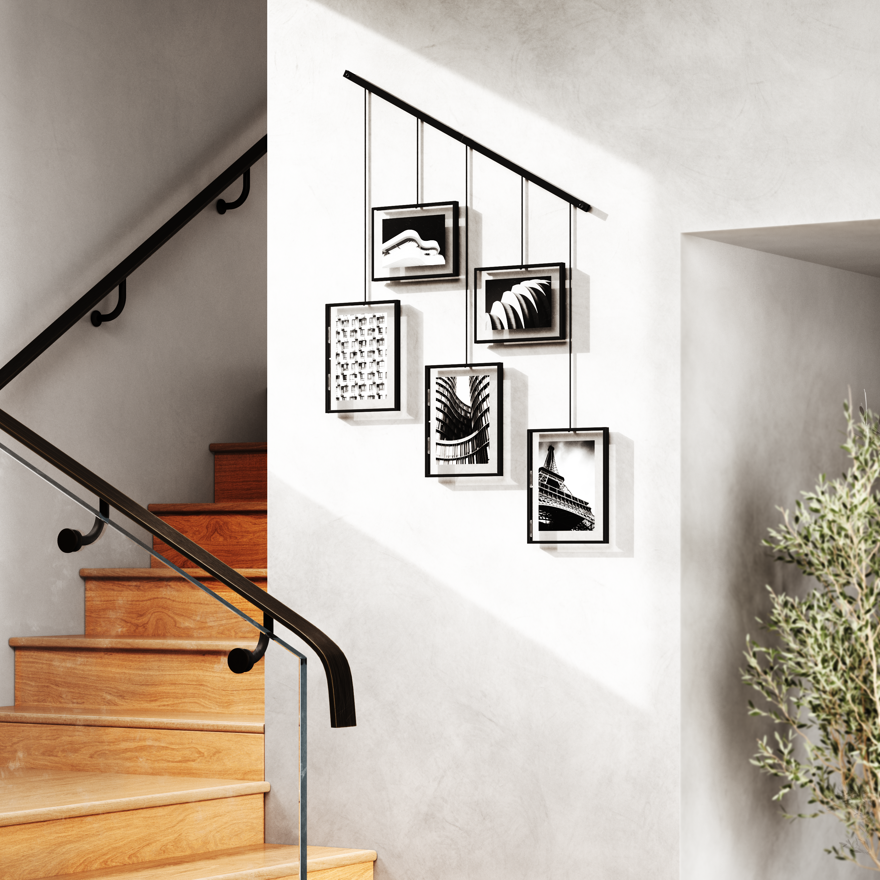 Exhibit Photo Display Set 5 - Black Photo Frame UMBRA