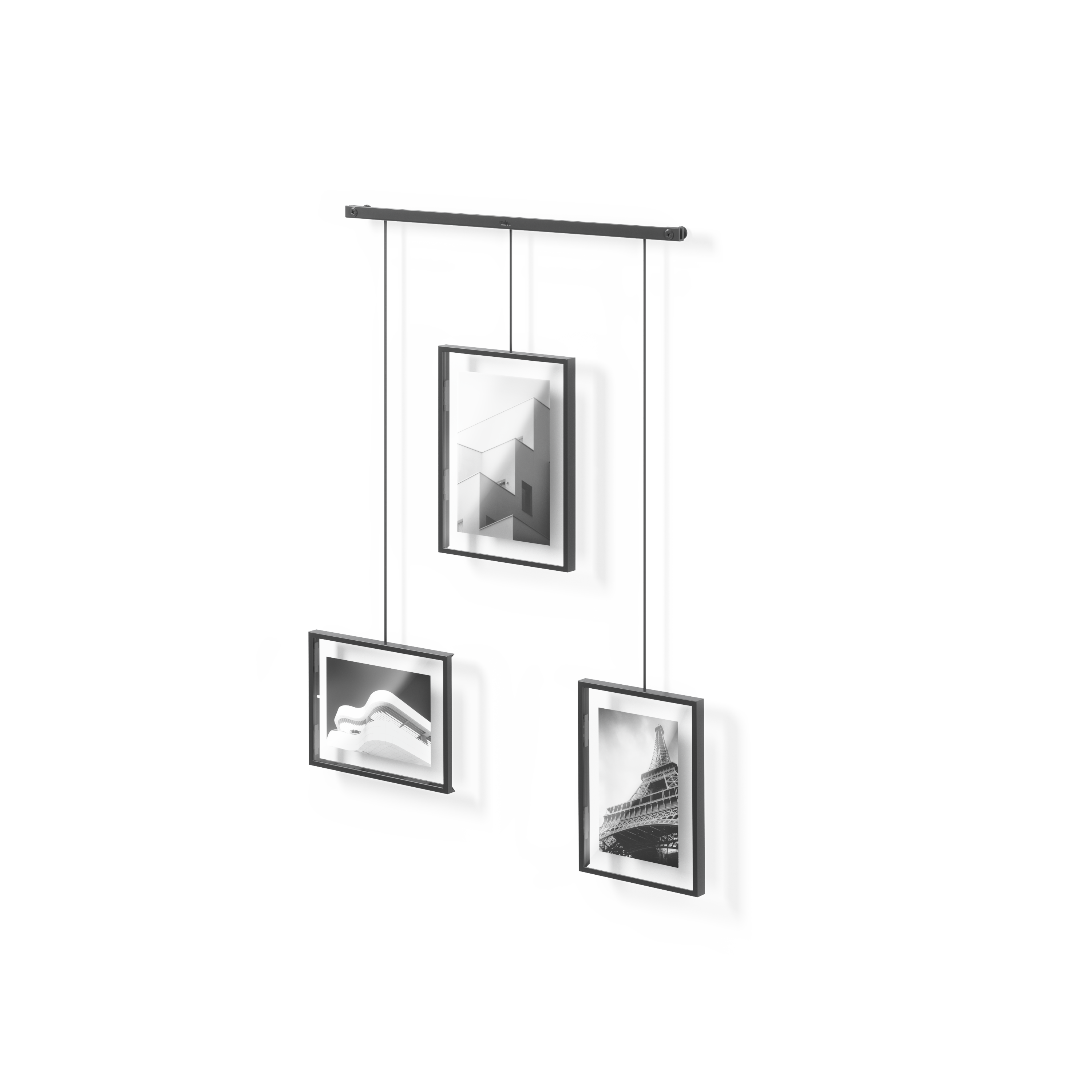 Exhibit Photo Display Set of 3 - Black Photo Frame UMBRA