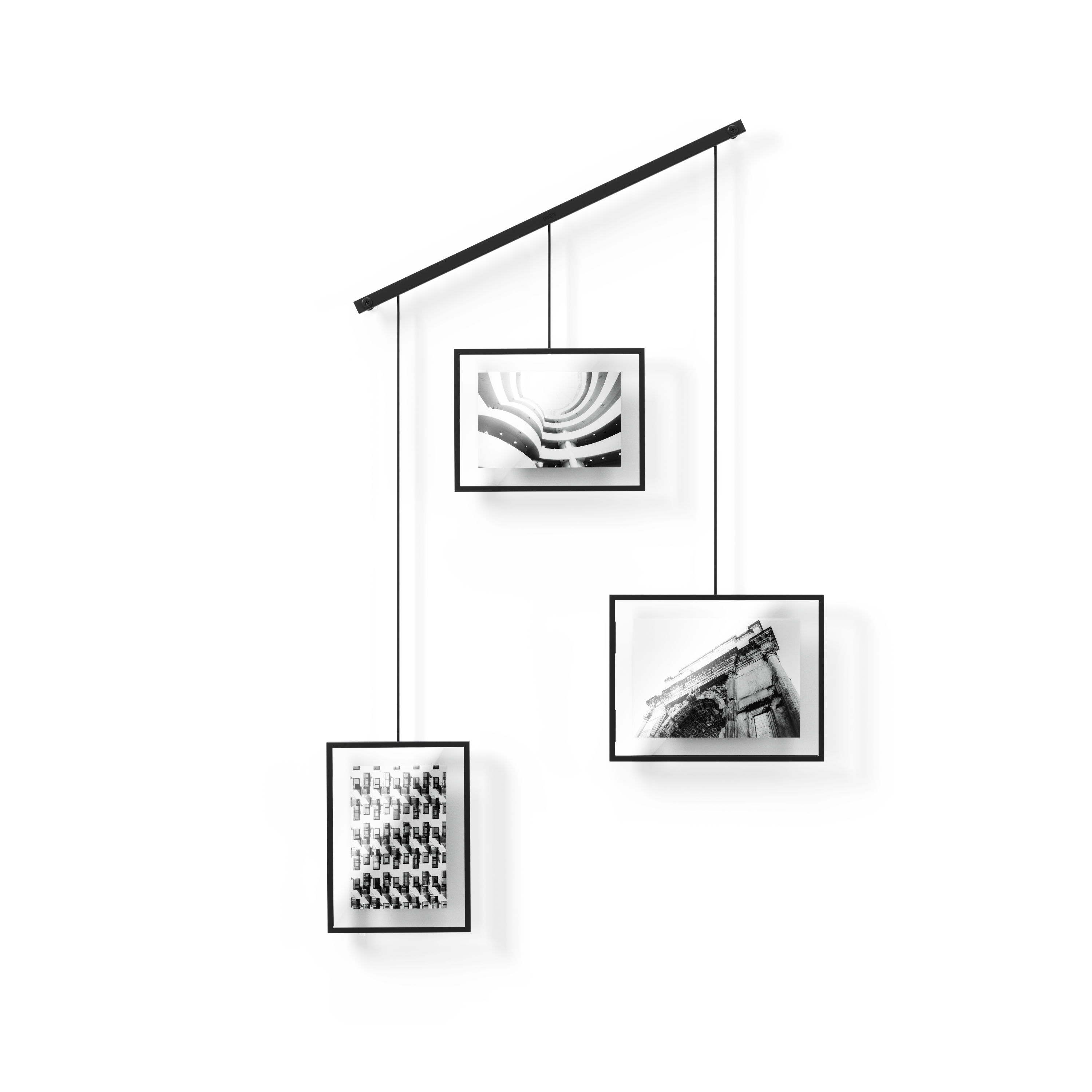 Exhibit Photo Display Set of 3 - Black Photo Frame UMBRA