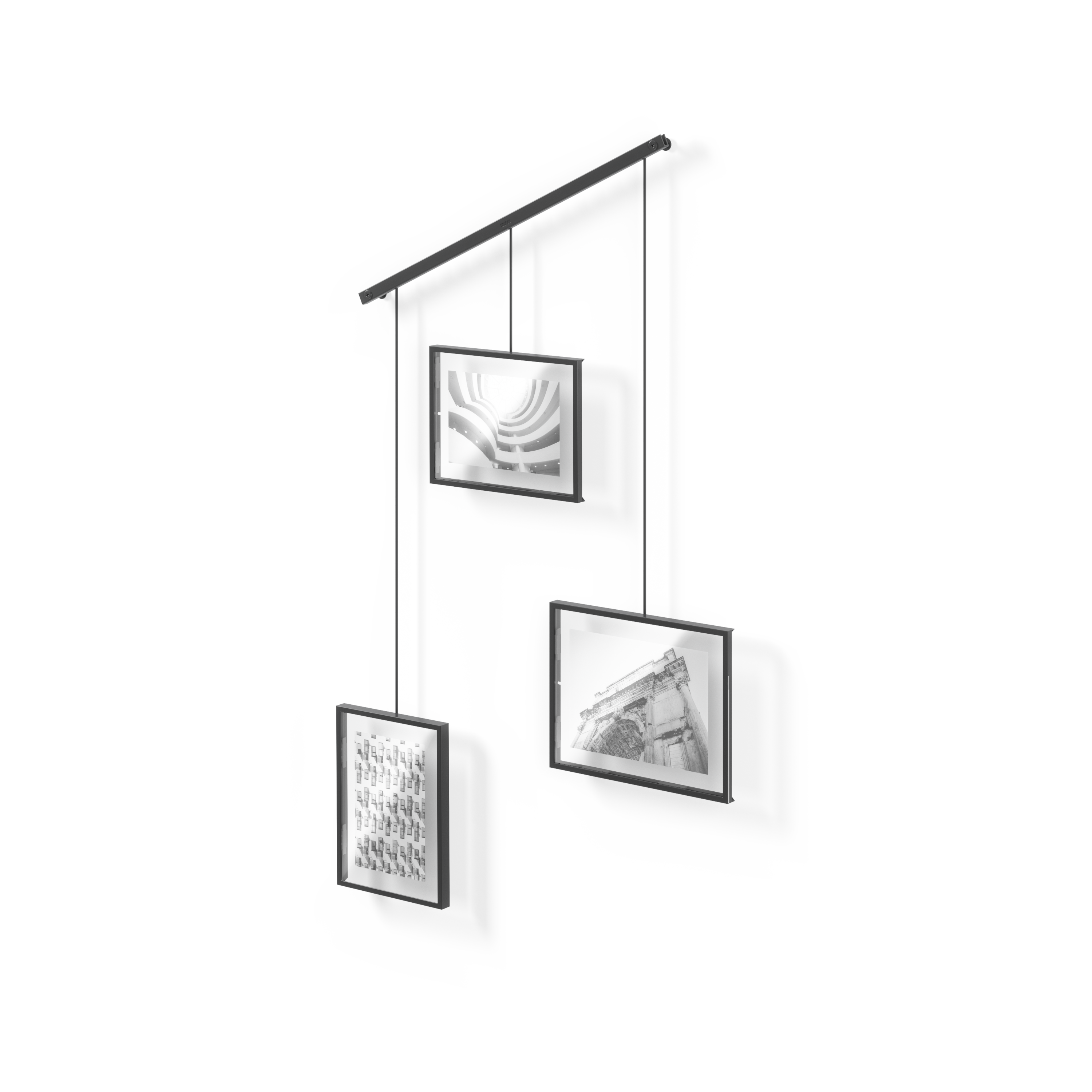Exhibit Photo Display Set of 3 - Black Photo Frame UMBRA